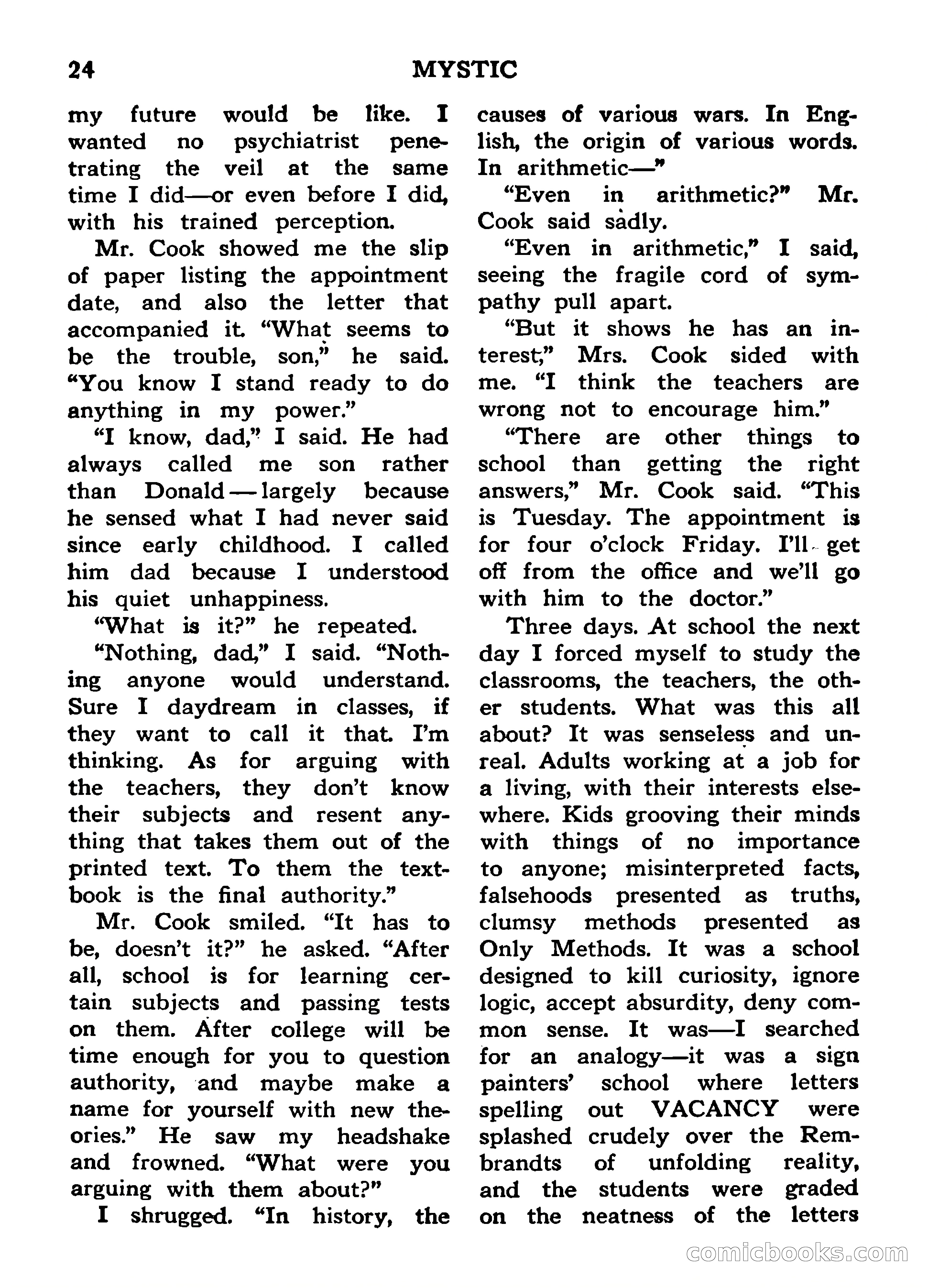 Mystic Magazine, March 1954 — page 24 of 133