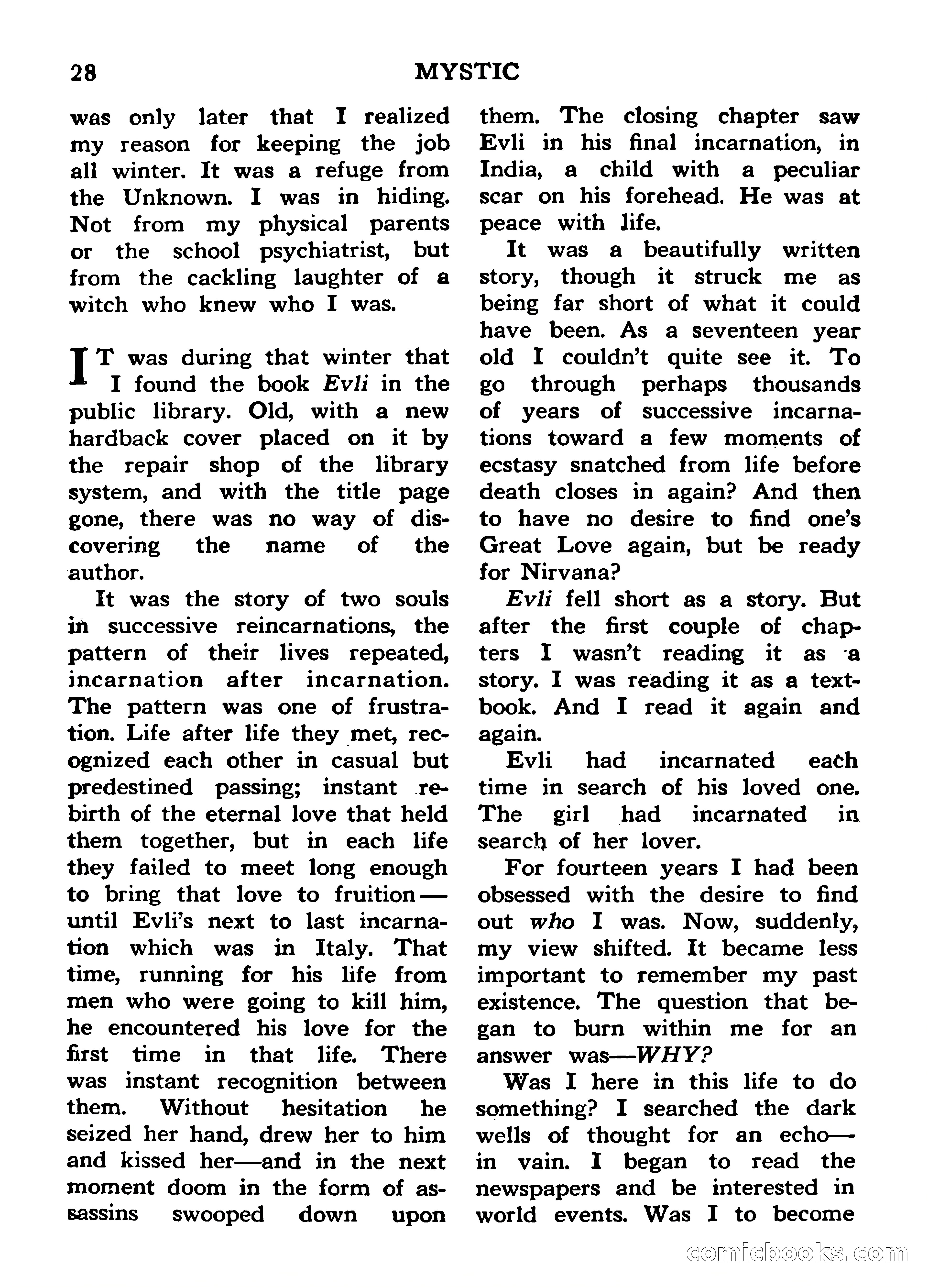 Mystic Magazine, March 1954 — page 28 of 133