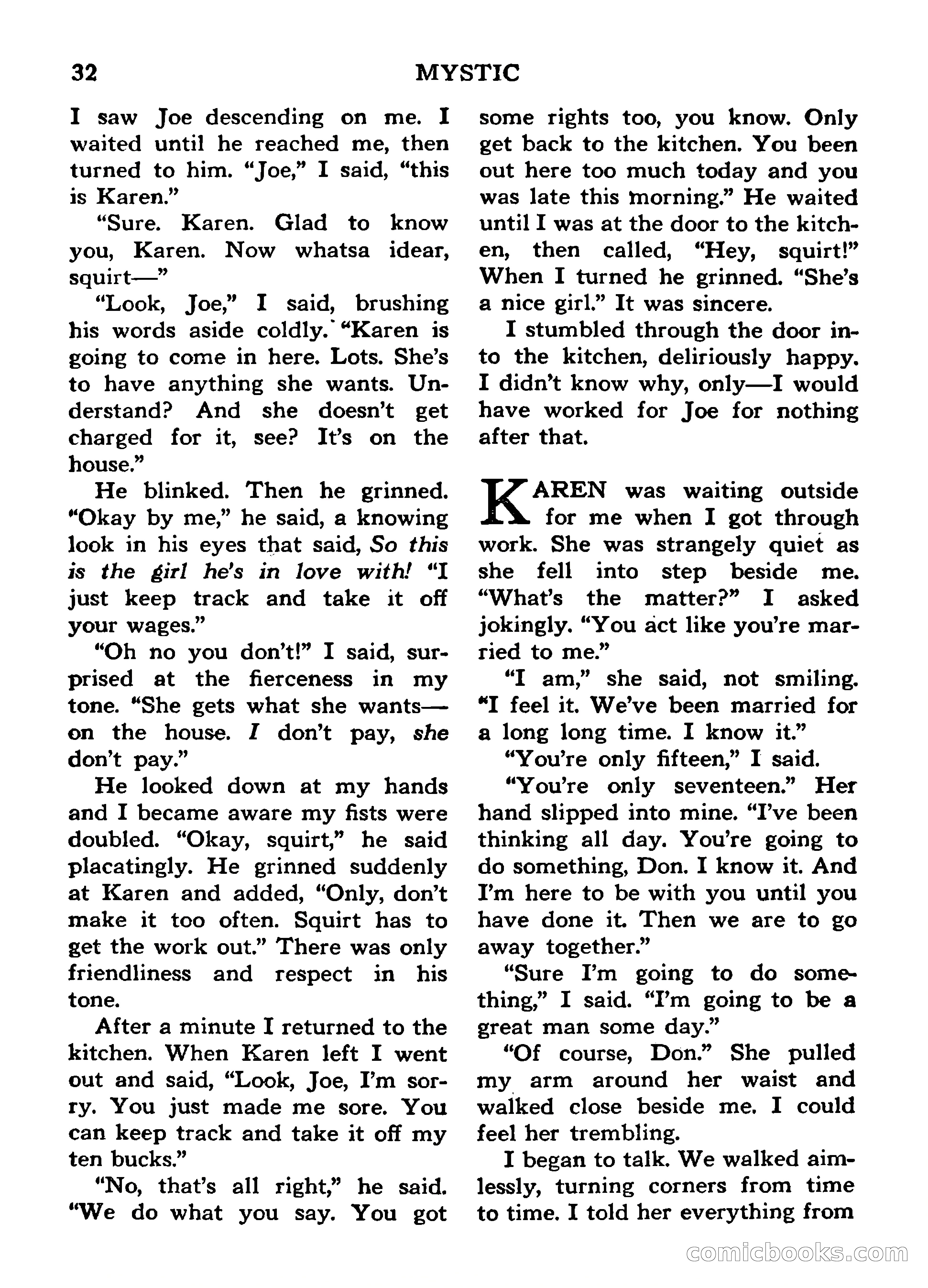 Mystic Magazine, March 1954 — page 32 of 133