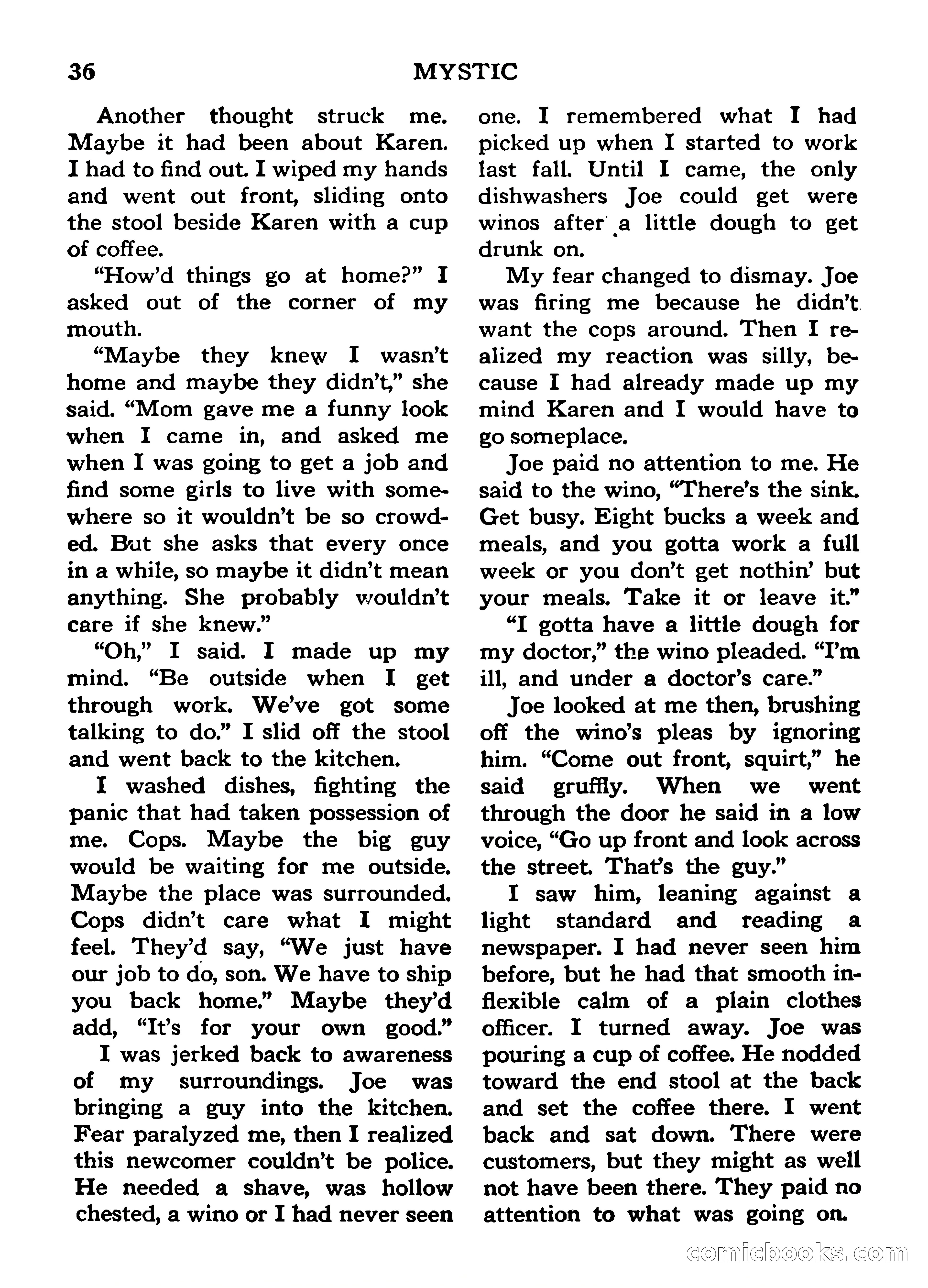 Mystic Magazine, March 1954 — page 36 of 133