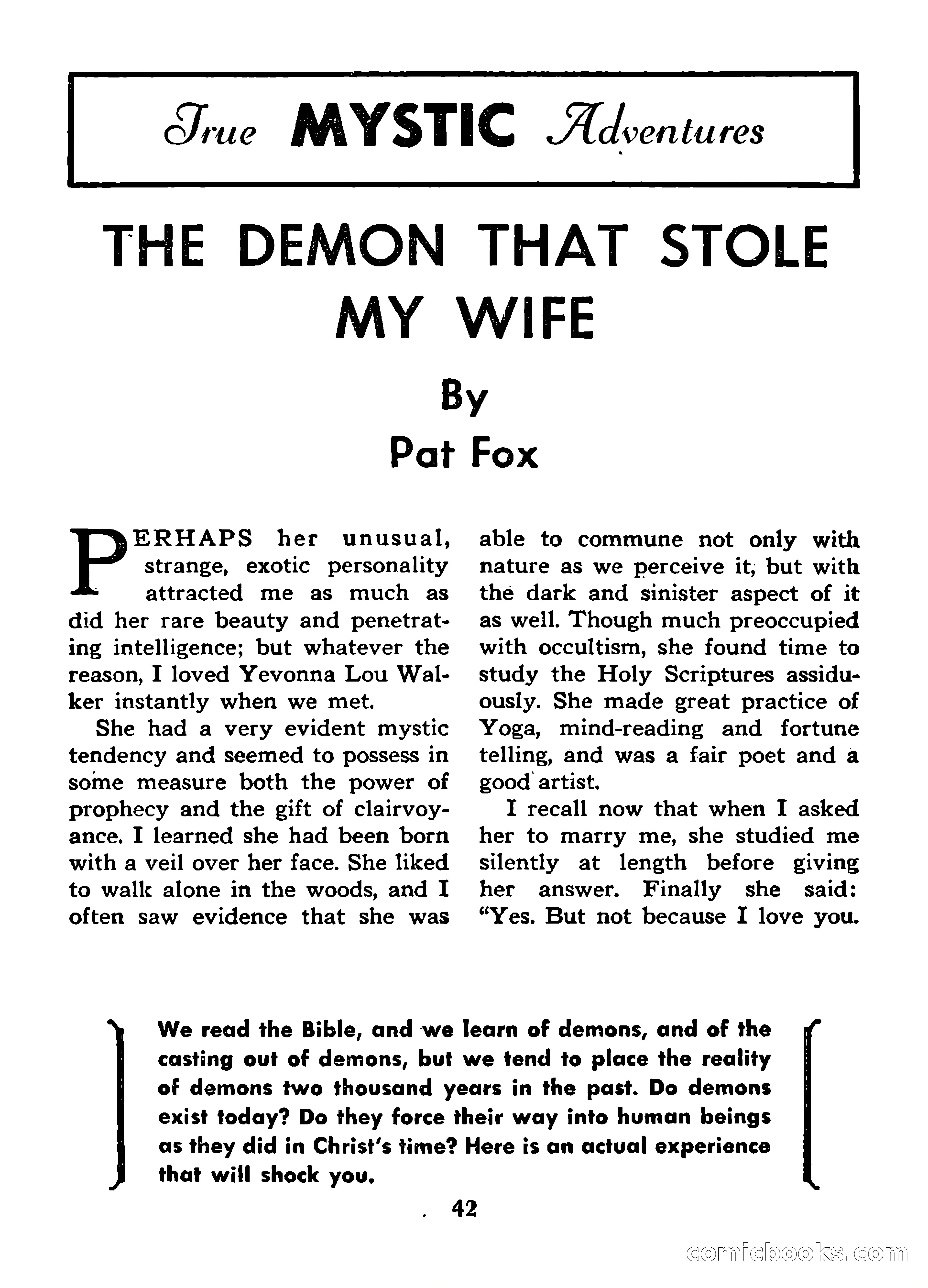 Mystic Magazine, March 1954 — page 42 of 133