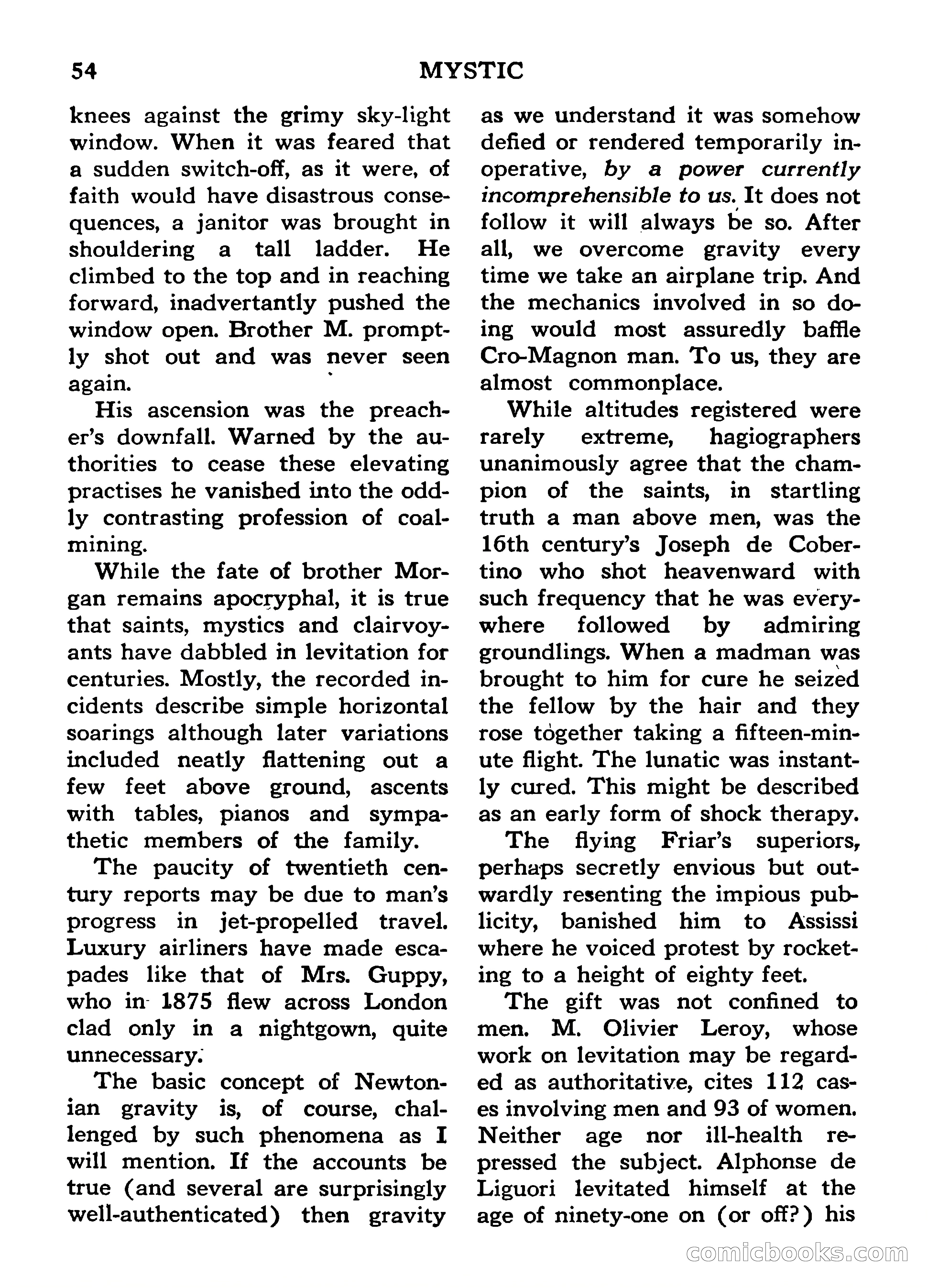 Mystic Magazine, March 1954 — page 54 of 133