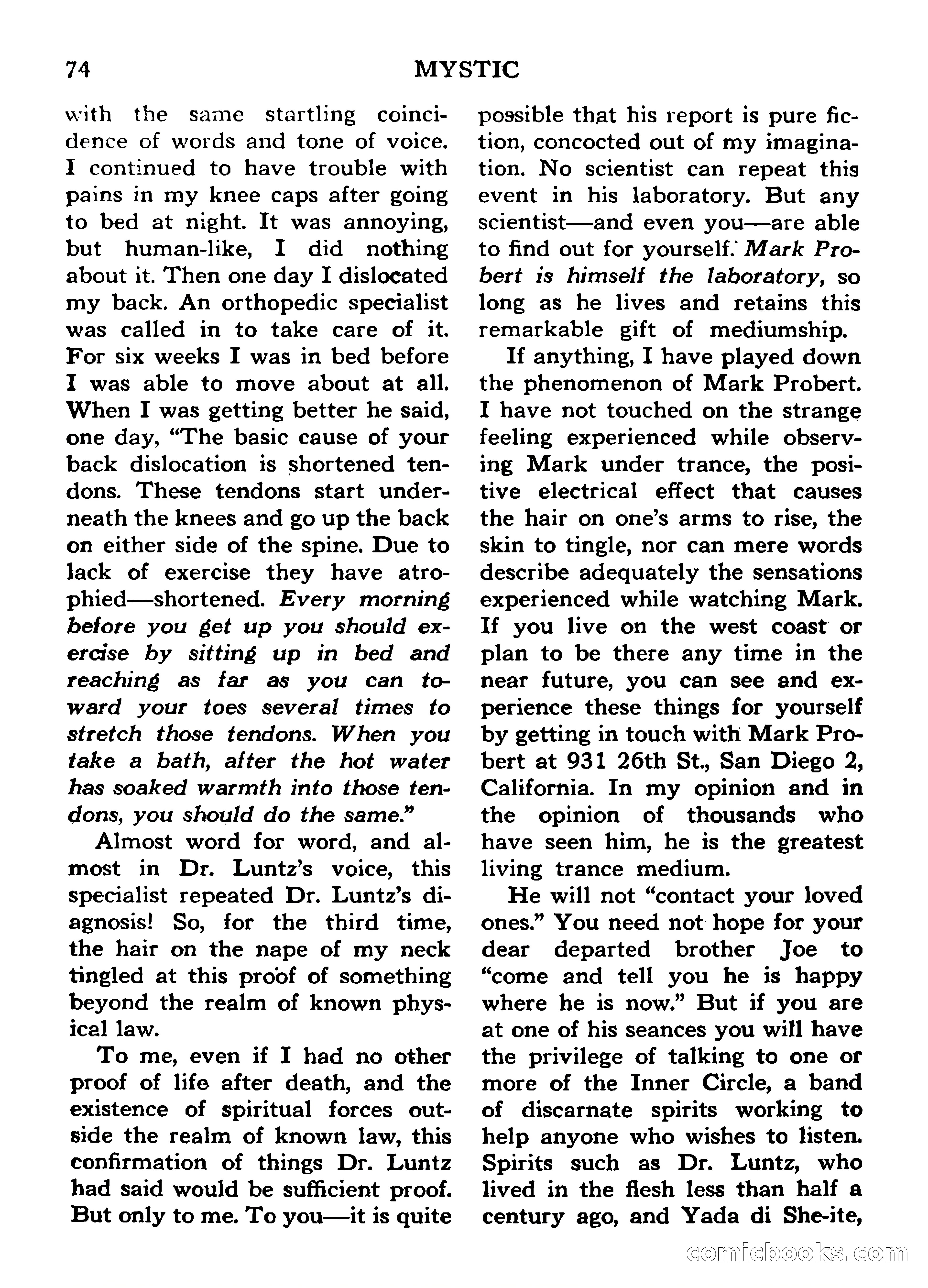 Mystic Magazine, March 1954 — page 74 of 133