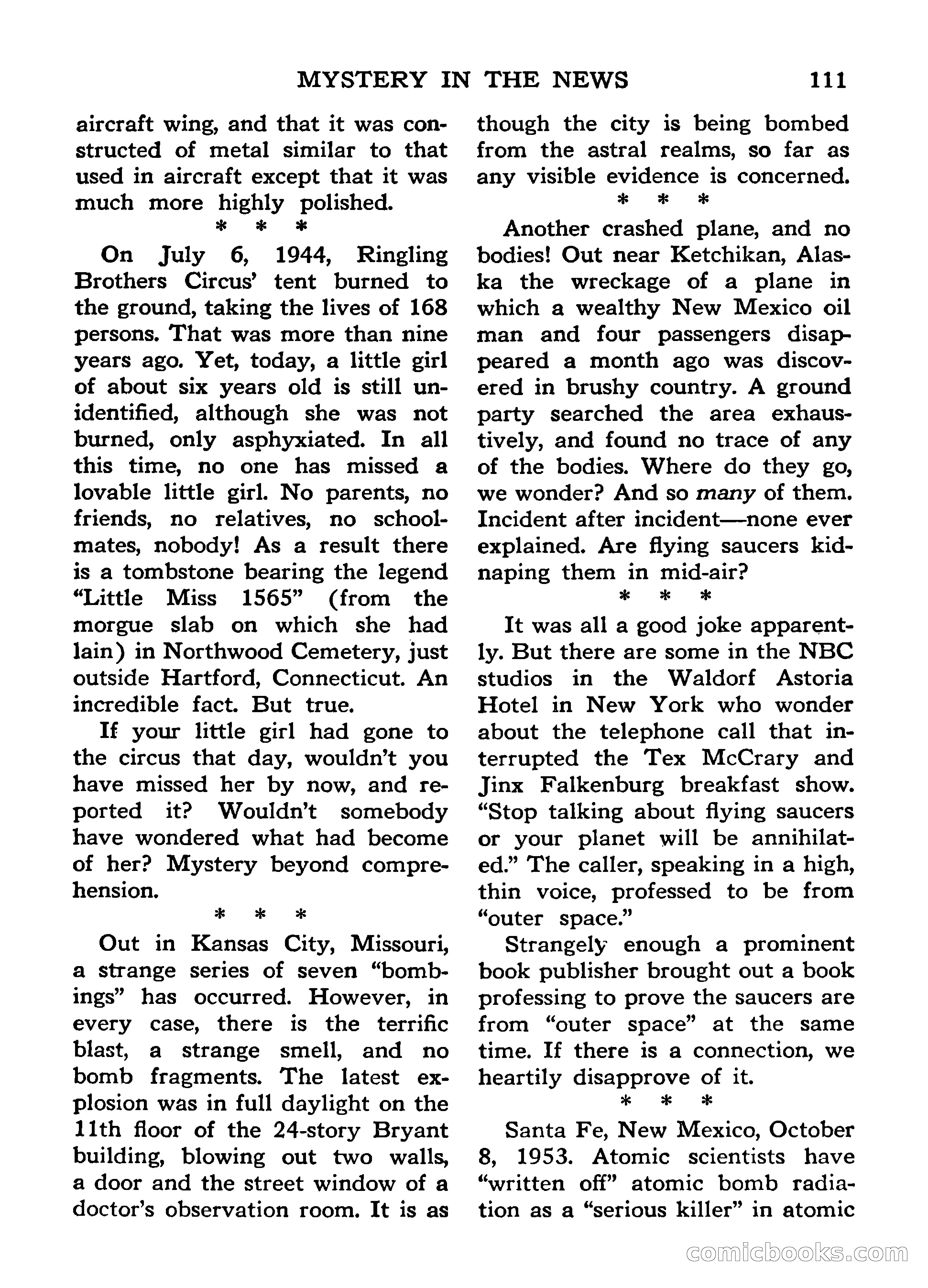 Mystic Magazine, March 1954 — page 111 of 133
