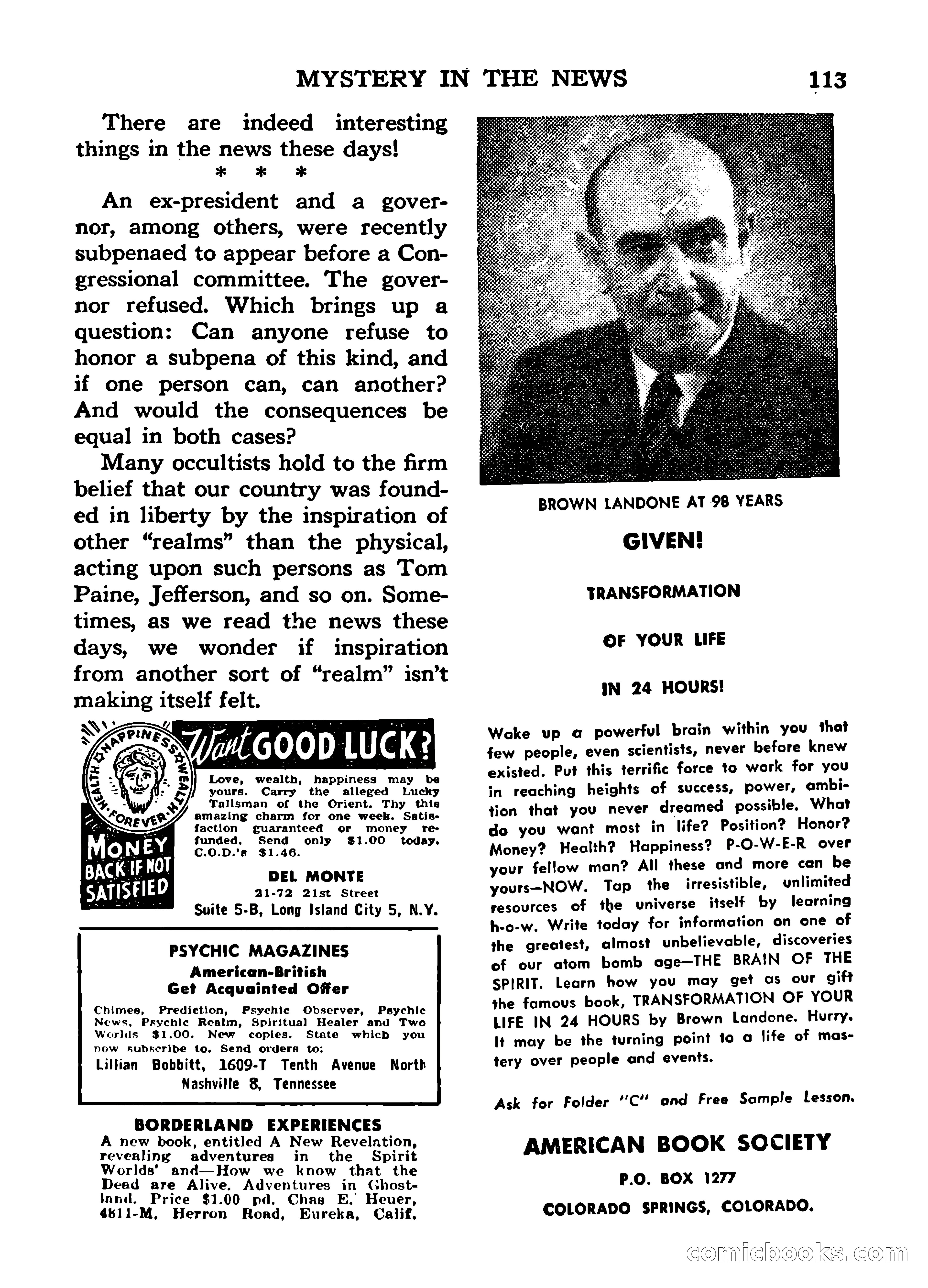 Mystic Magazine, March 1954 — page 113 of 133