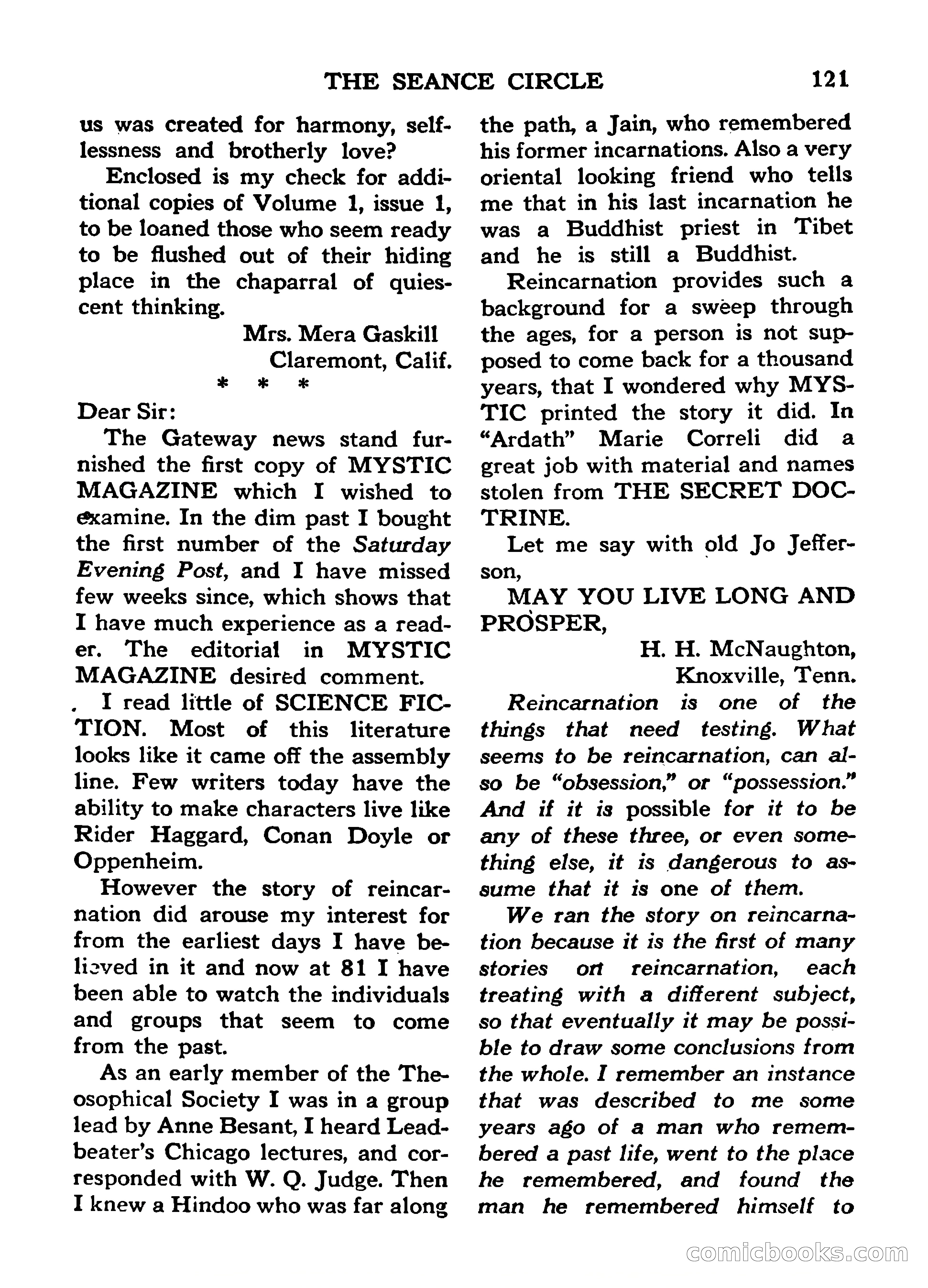 Mystic Magazine, March 1954 — page 121 of 133