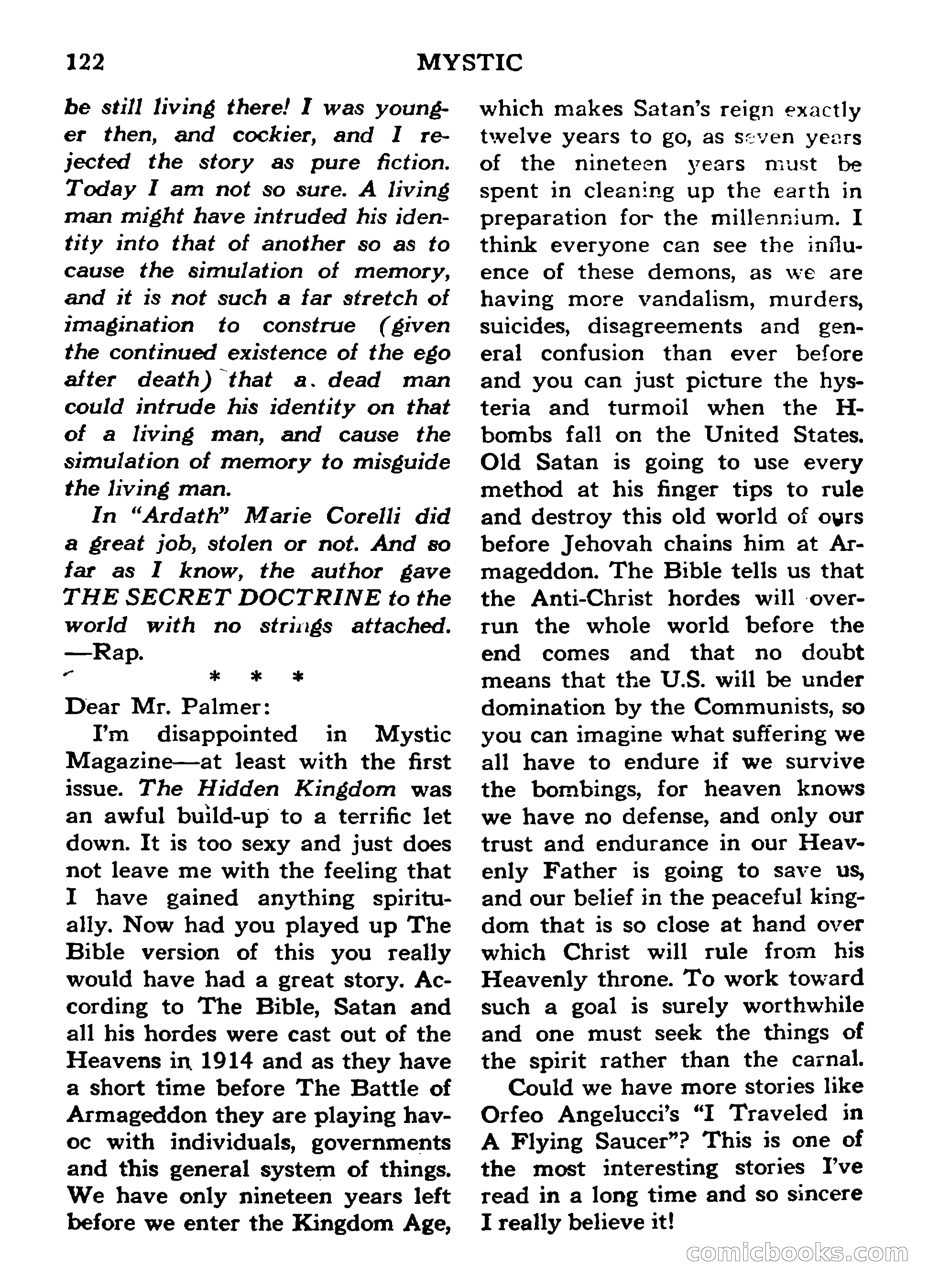 Mystic Magazine, March 1954 — page 122 of 133