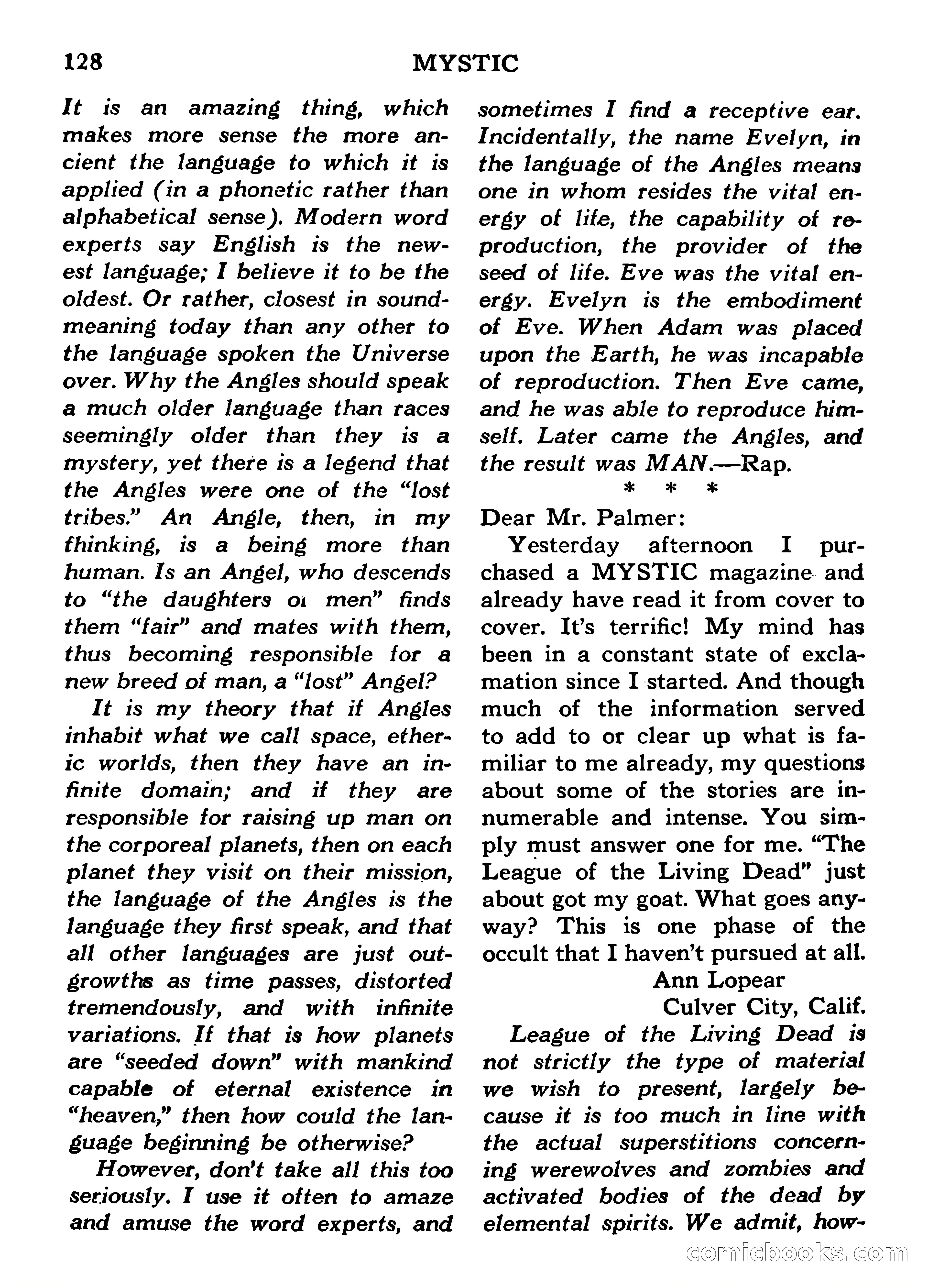 Mystic Magazine, March 1954 — page 128 of 133