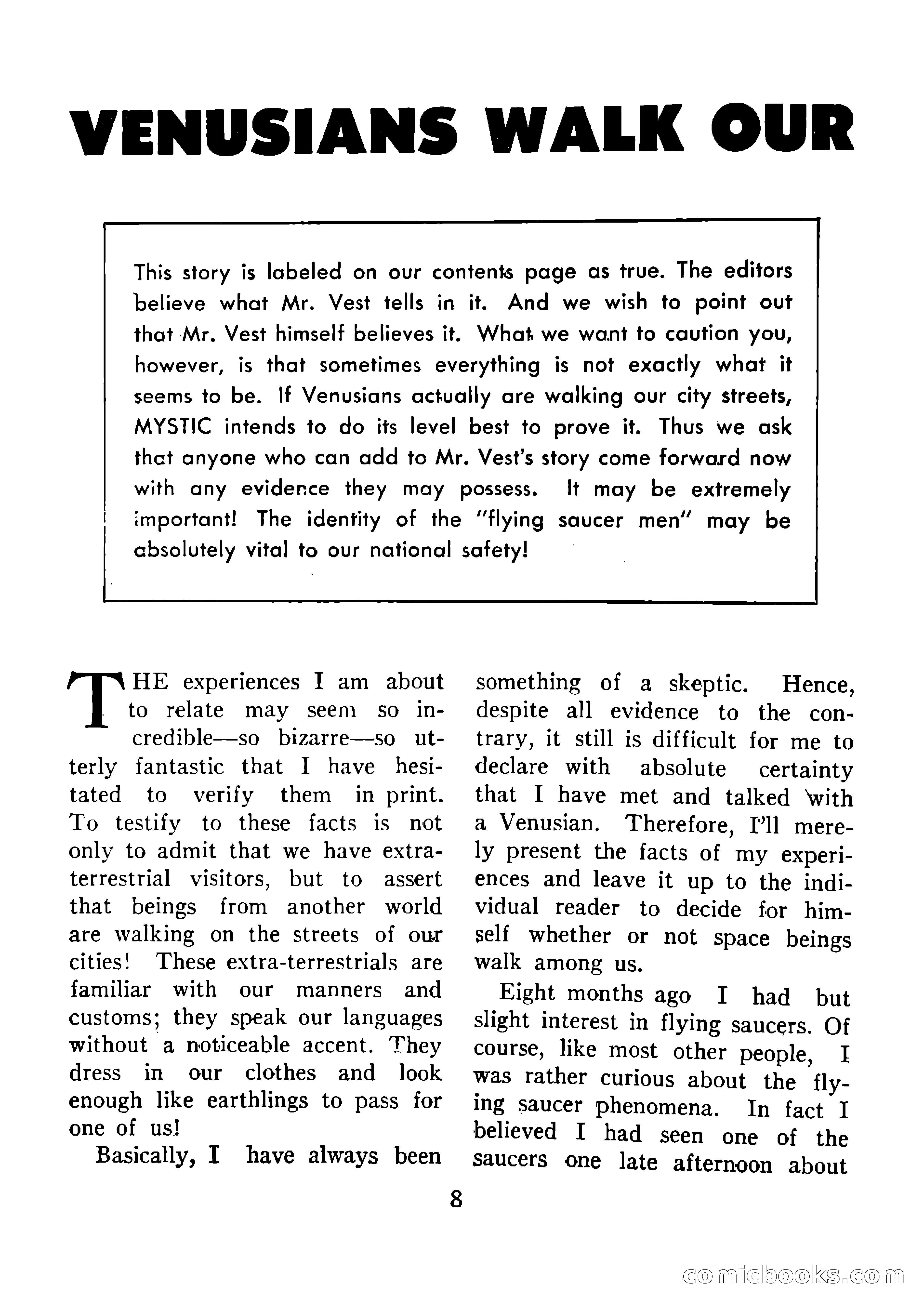 Mystic Magazine, August 1954 — page 8 of 133