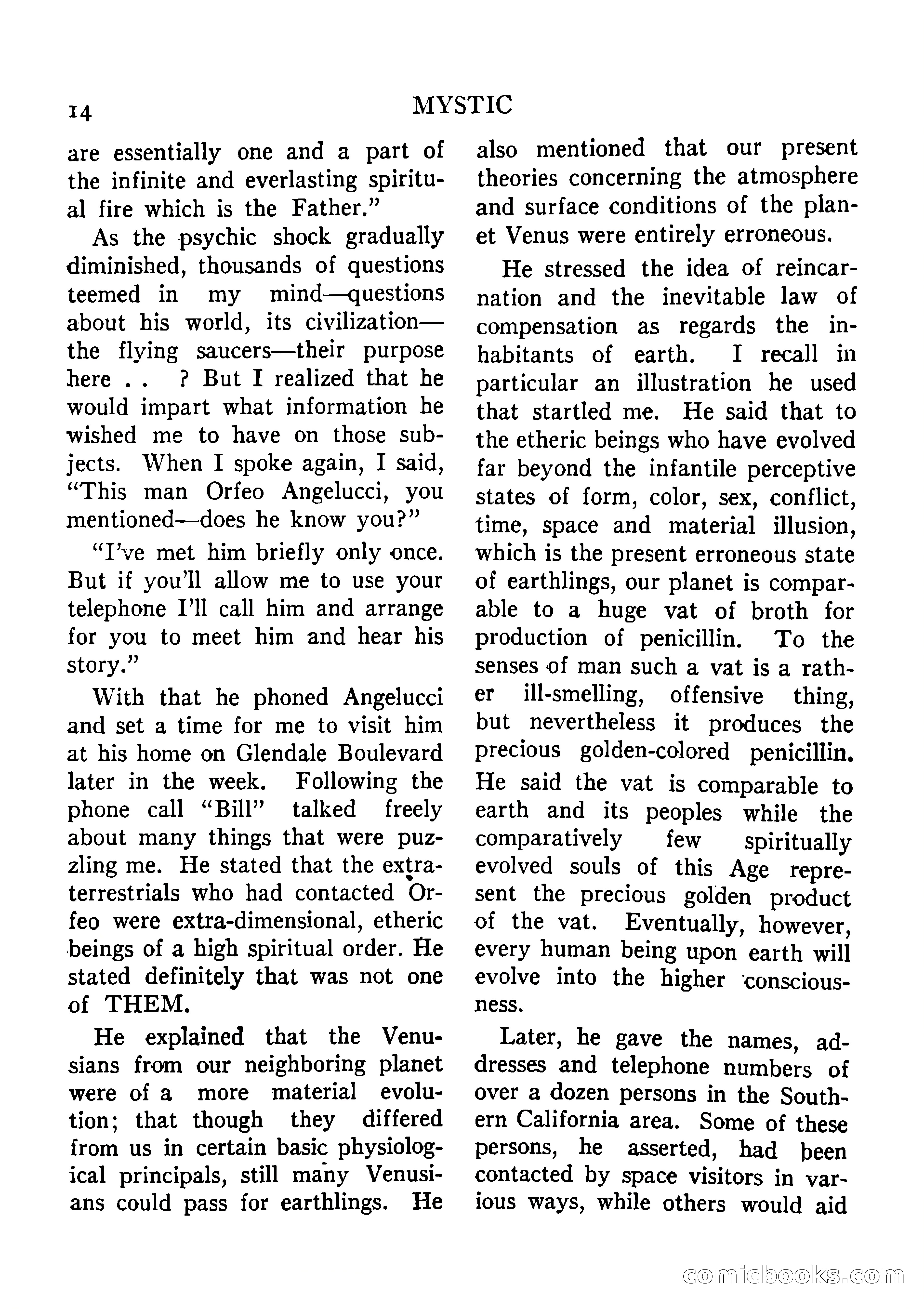 Mystic Magazine, August 1954 — page 14 of 133