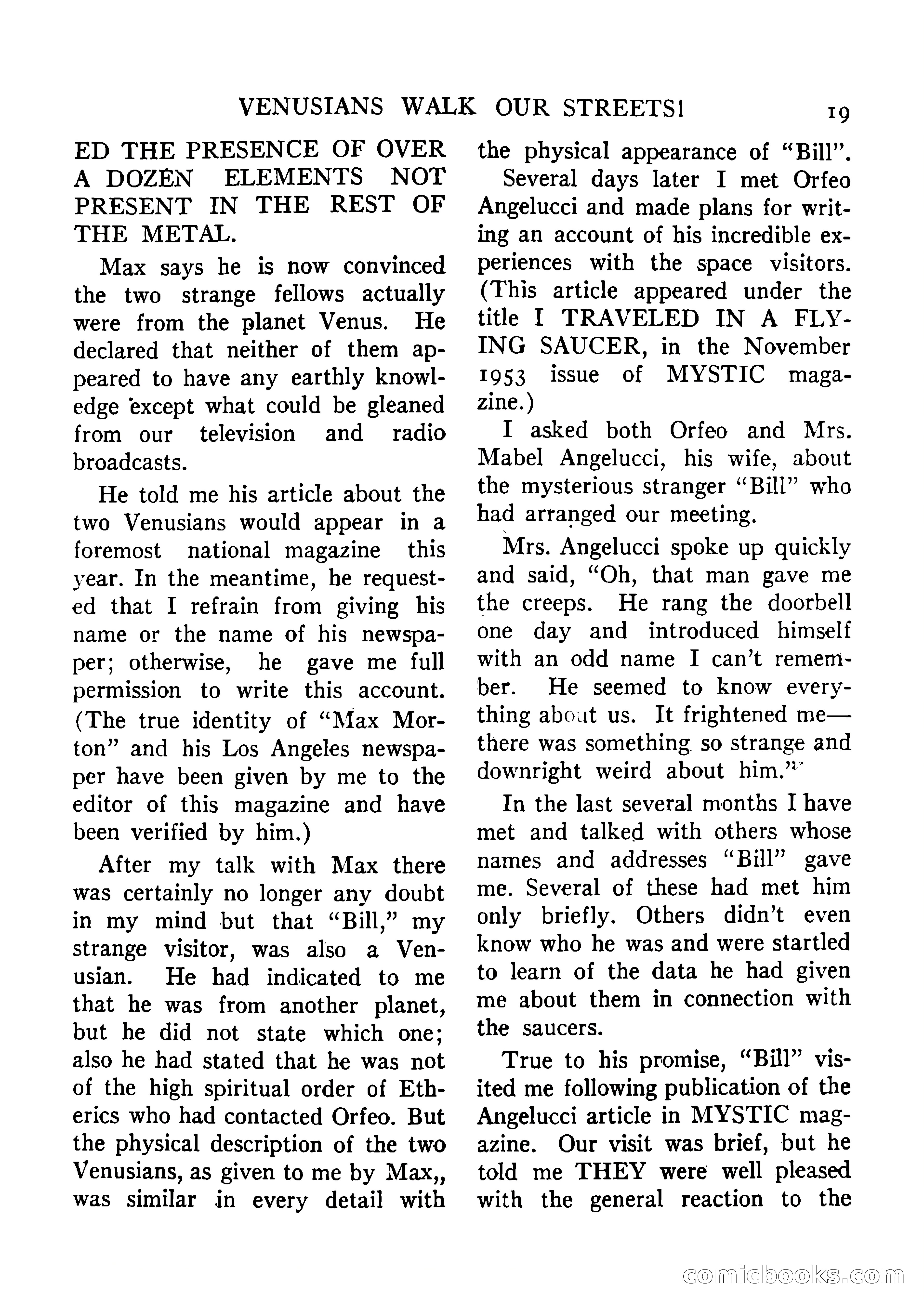Mystic Magazine, August 1954 — page 19 of 133