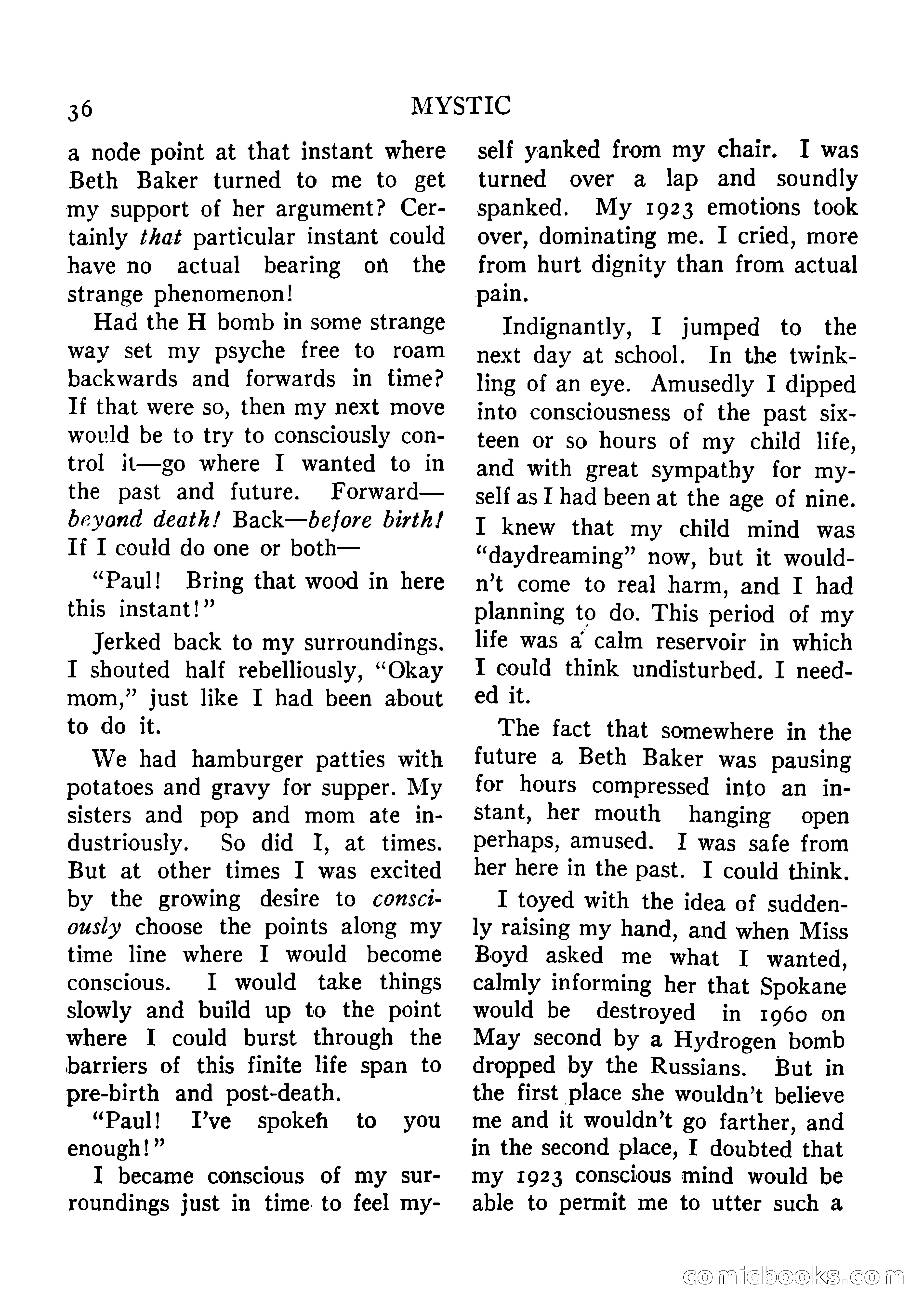 Mystic Magazine, August 1954 — page 36 of 133