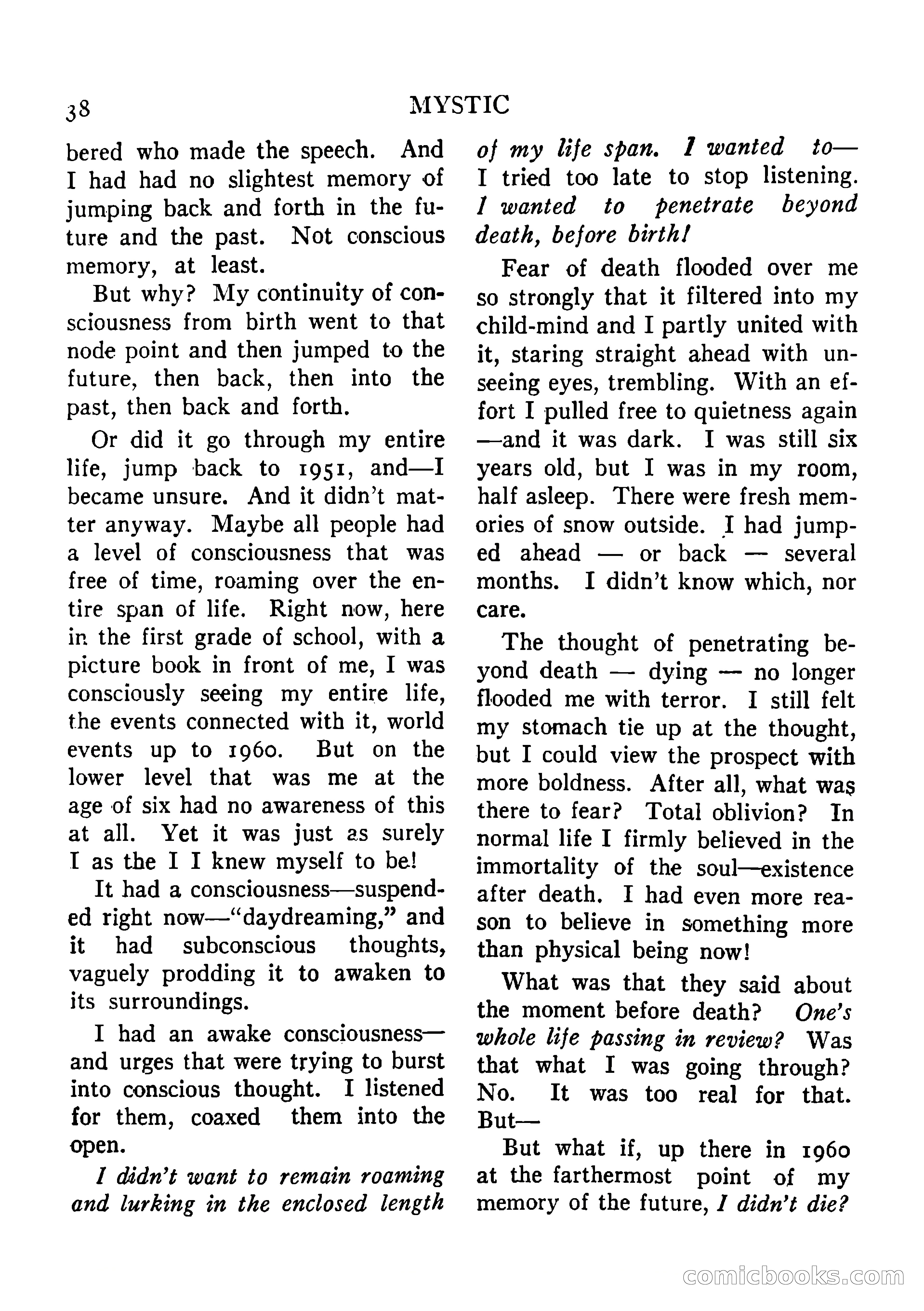Mystic Magazine, August 1954 — page 38 of 133
