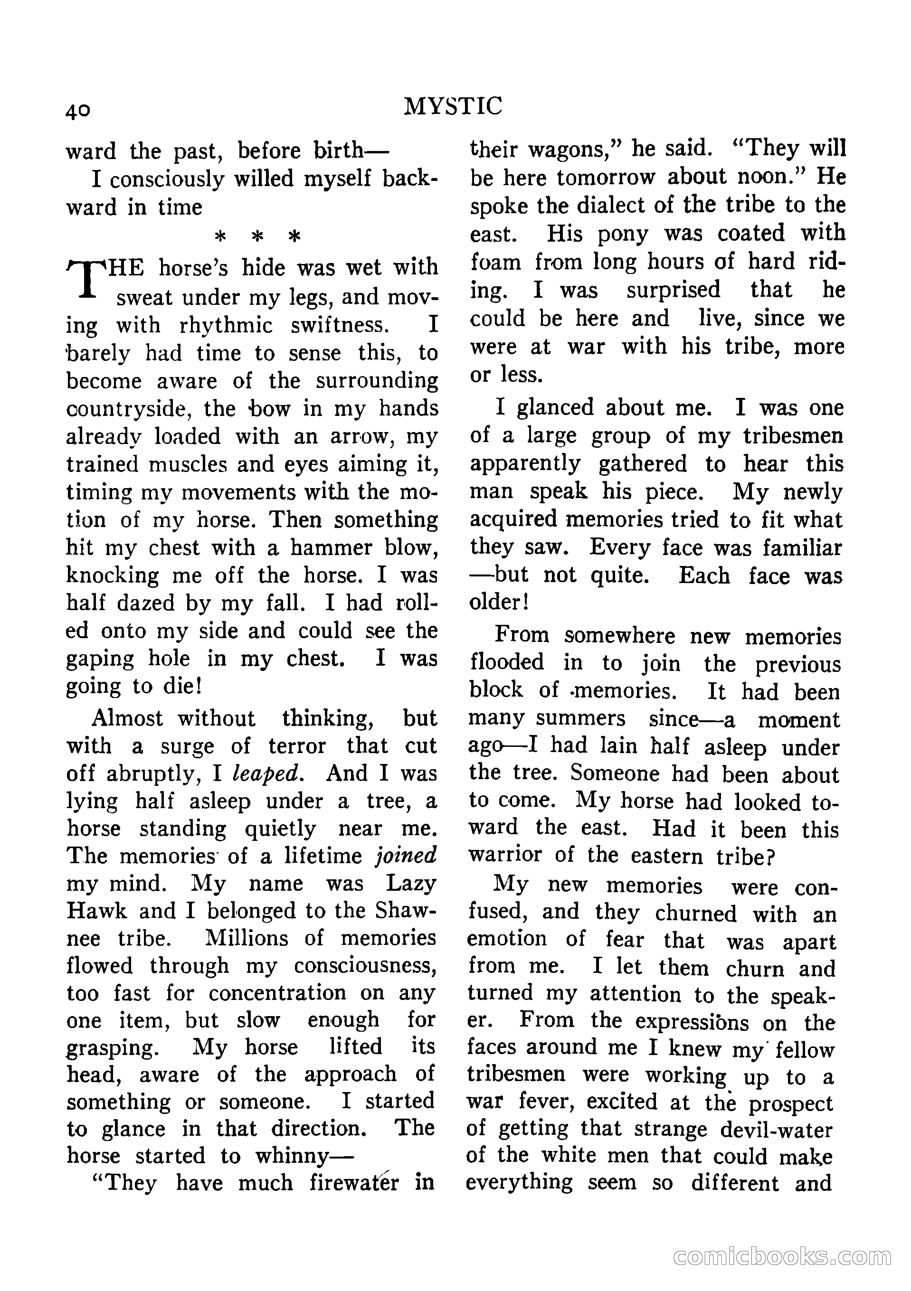 Mystic Magazine, August 1954 — page 40 of 133