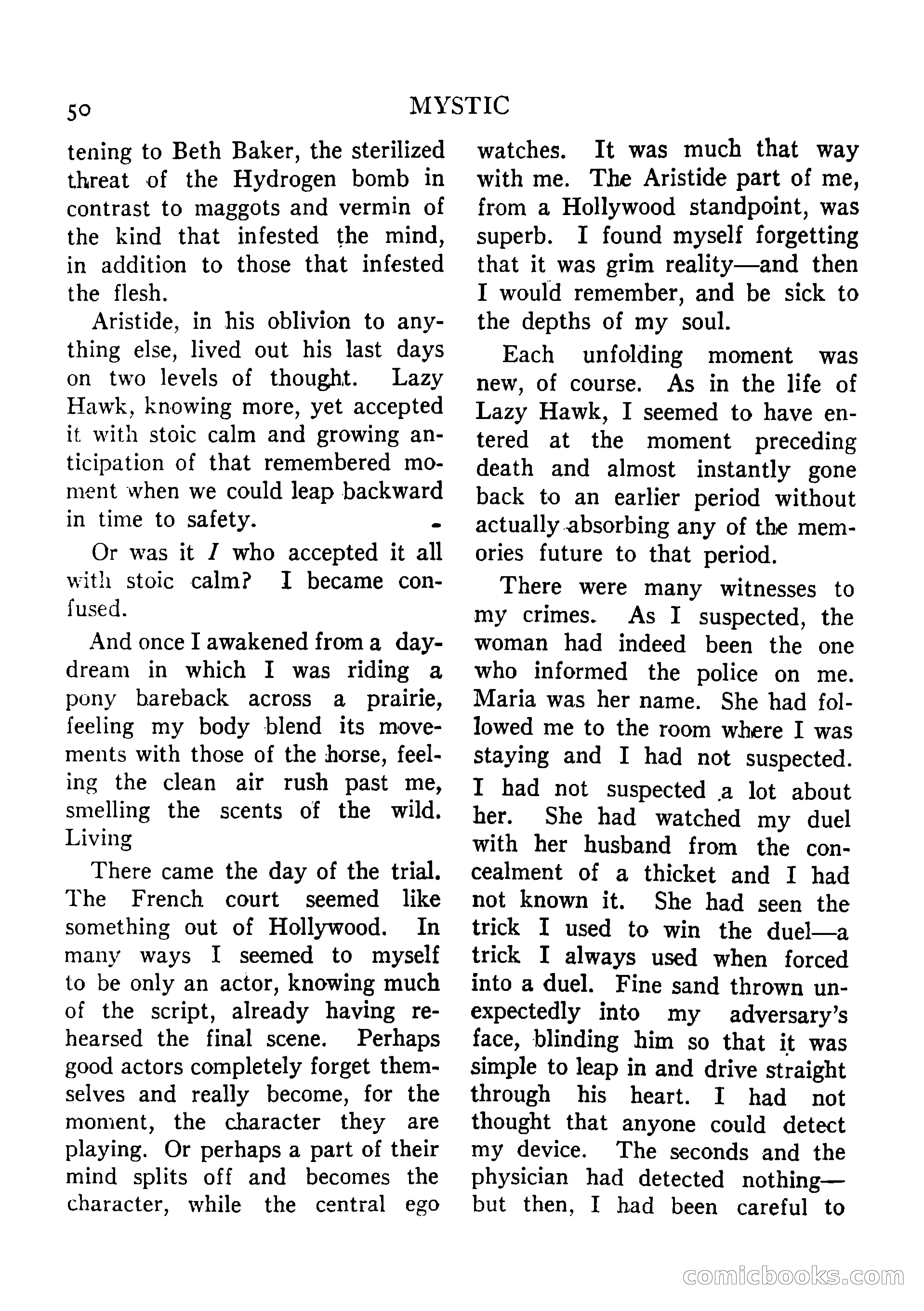 Mystic Magazine, August 1954 — page 50 of 133