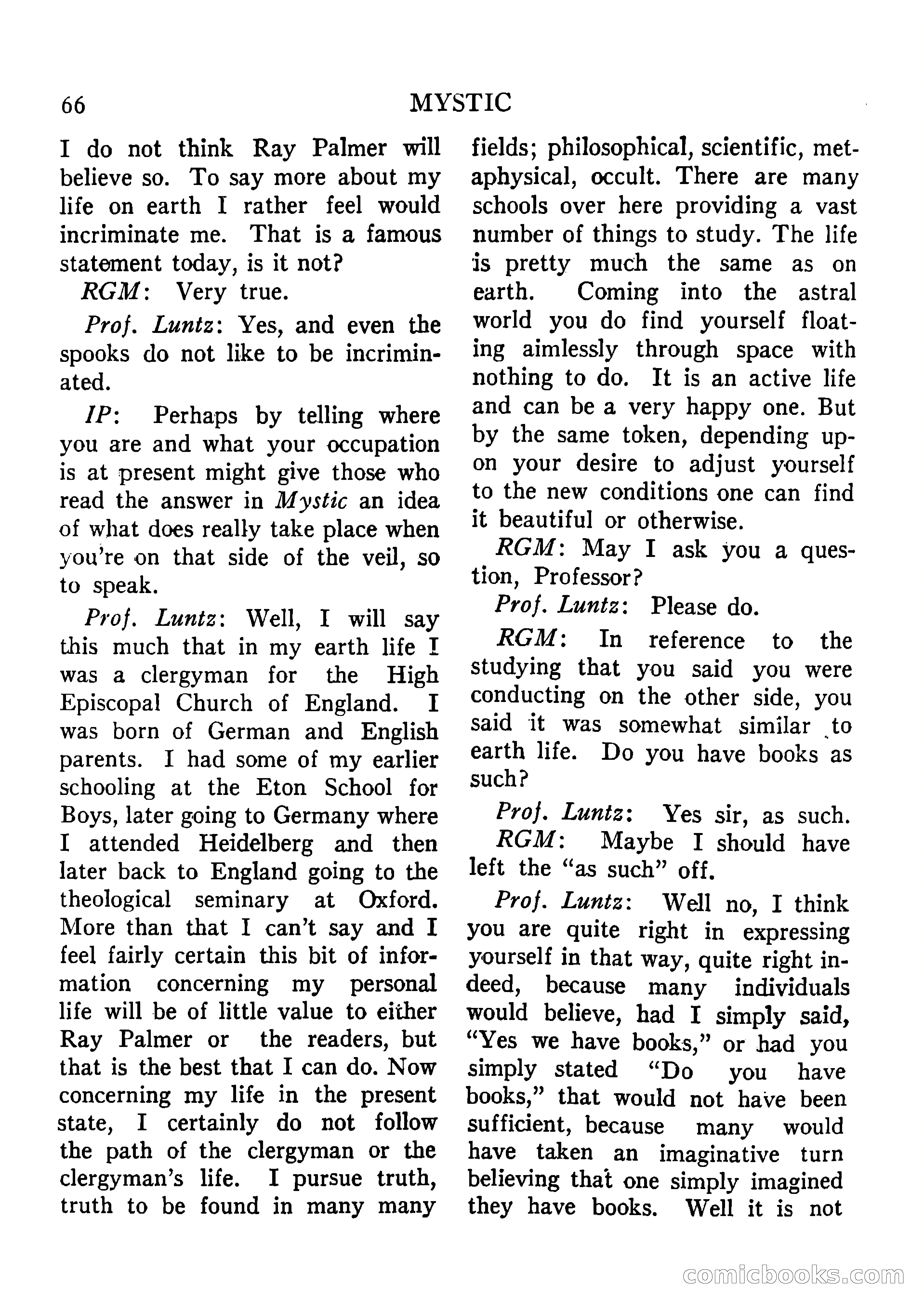 Mystic Magazine, August 1954 — page 66 of 133