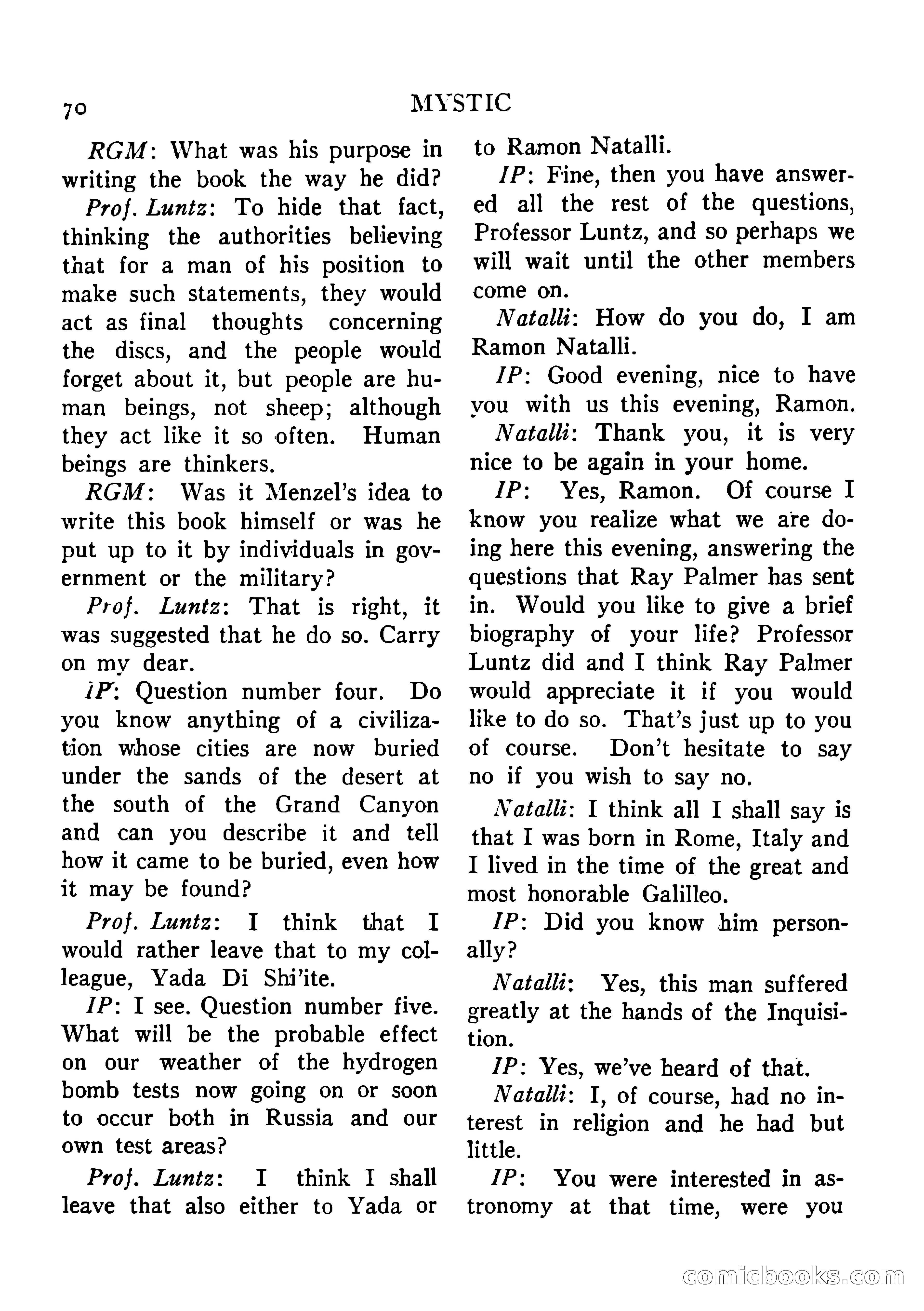 Mystic Magazine, August 1954 — page 70 of 133