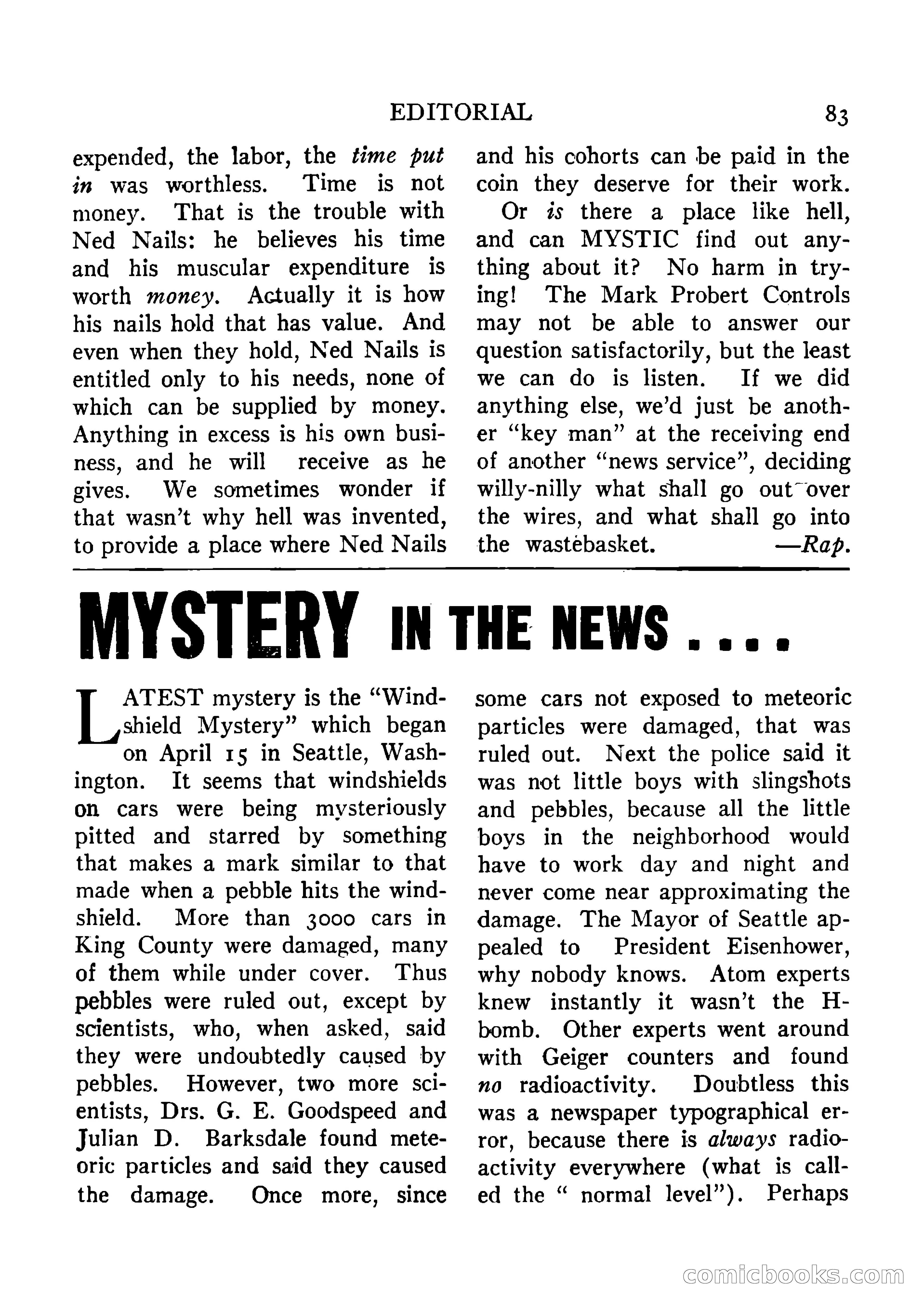 Mystic Magazine, August 1954 — page 83 of 133