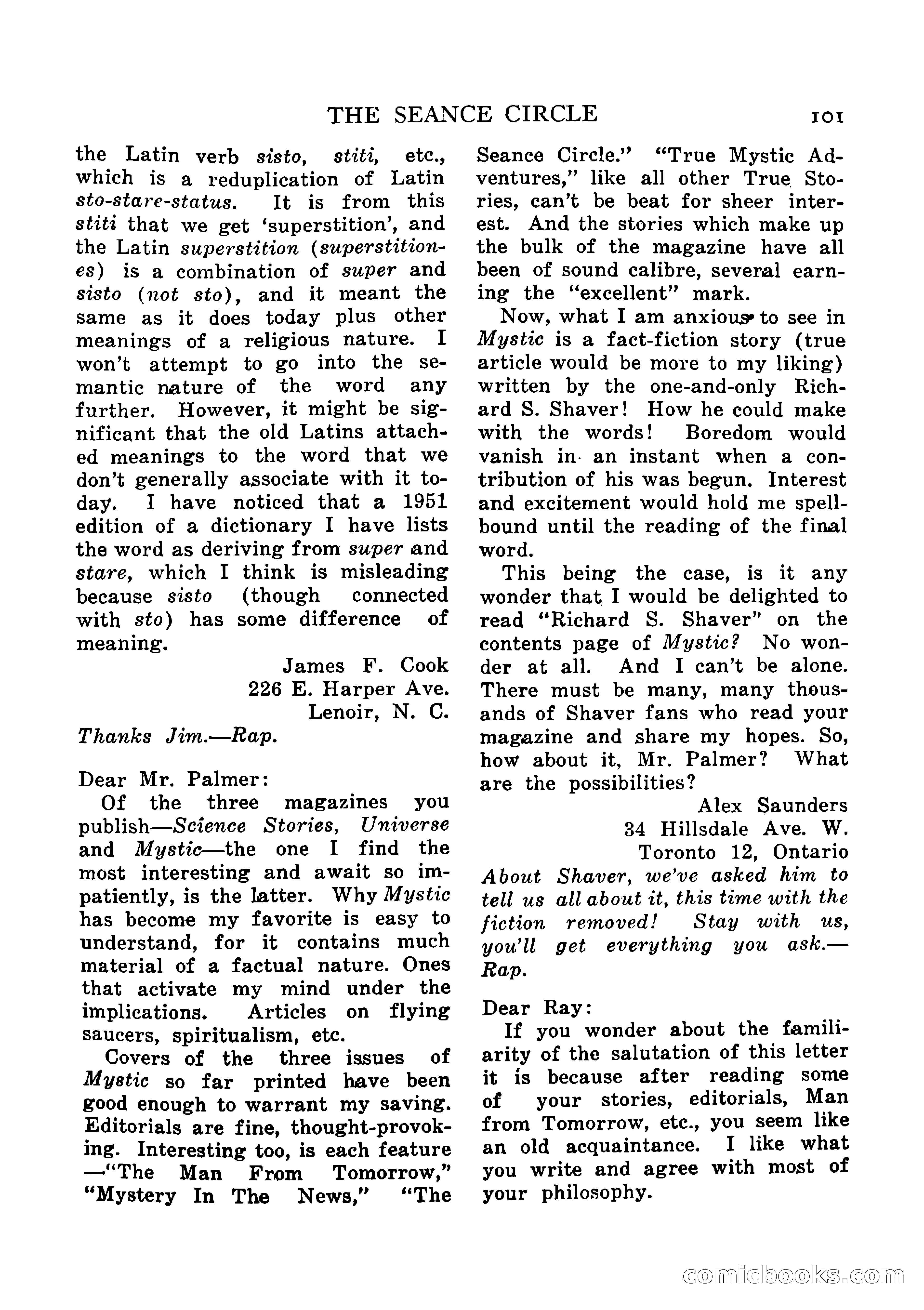 Mystic Magazine, August 1954 — page 101 of 133