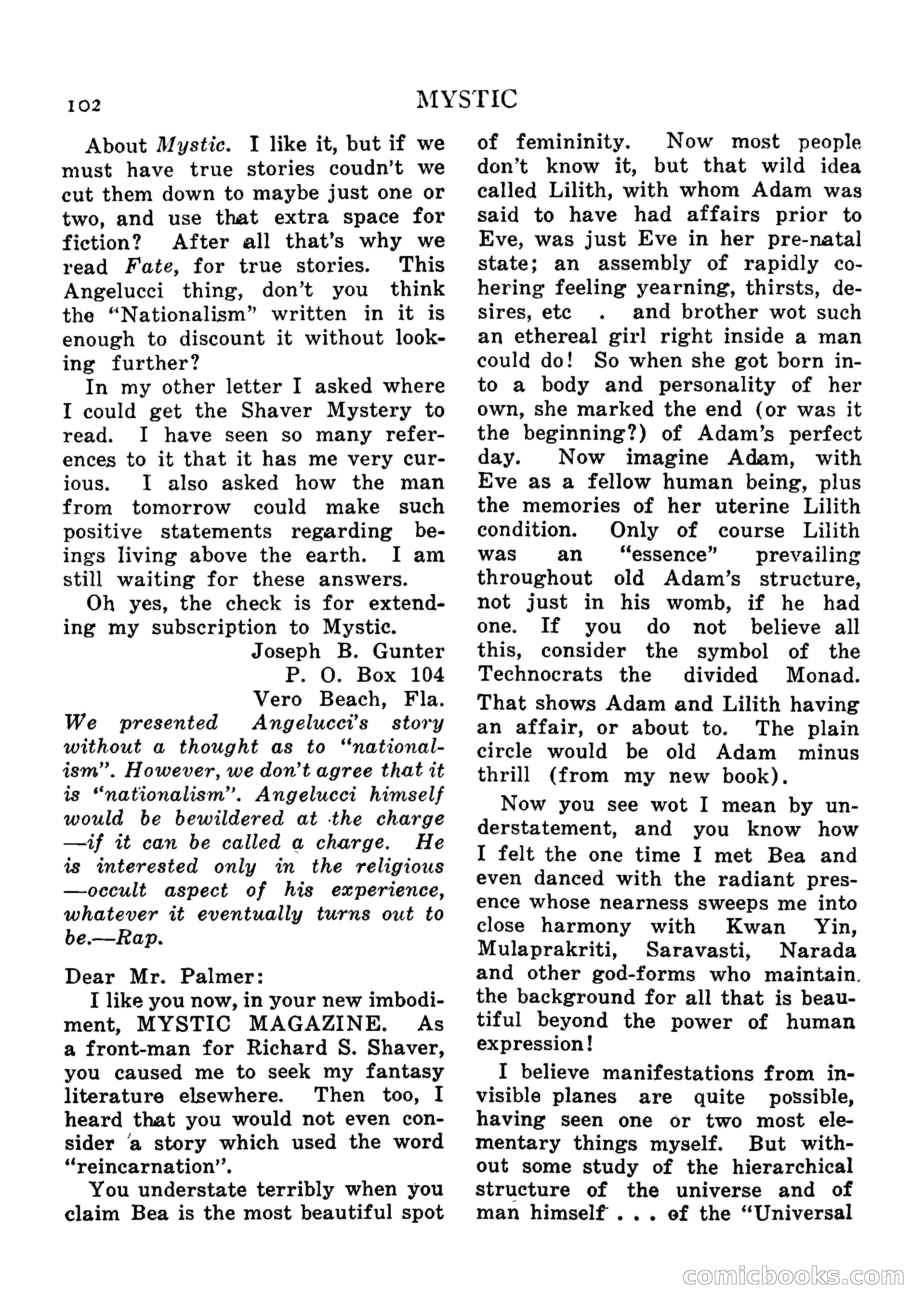 Mystic Magazine, August 1954 — page 102 of 133
