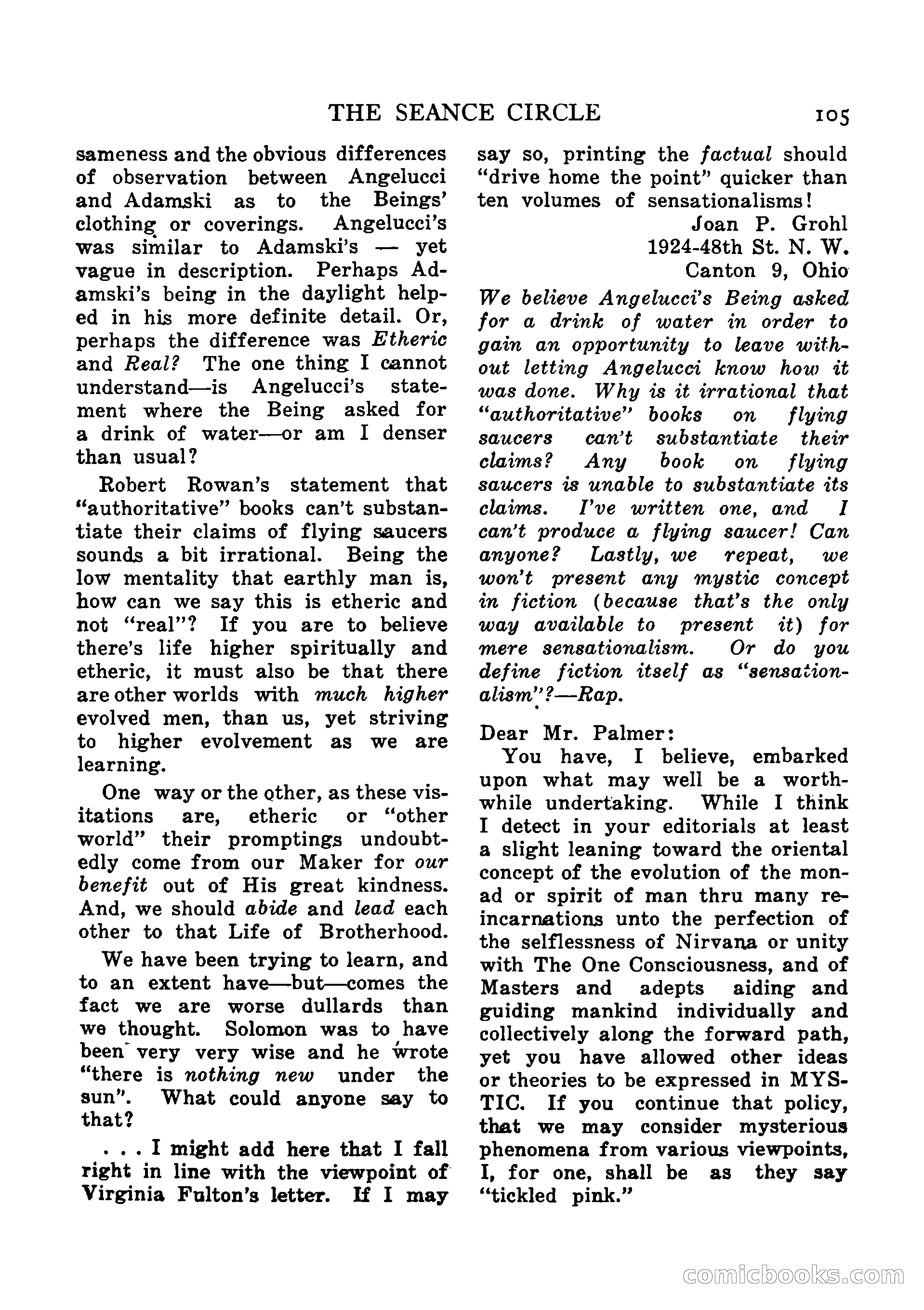 Mystic Magazine, August 1954 — page 105 of 133