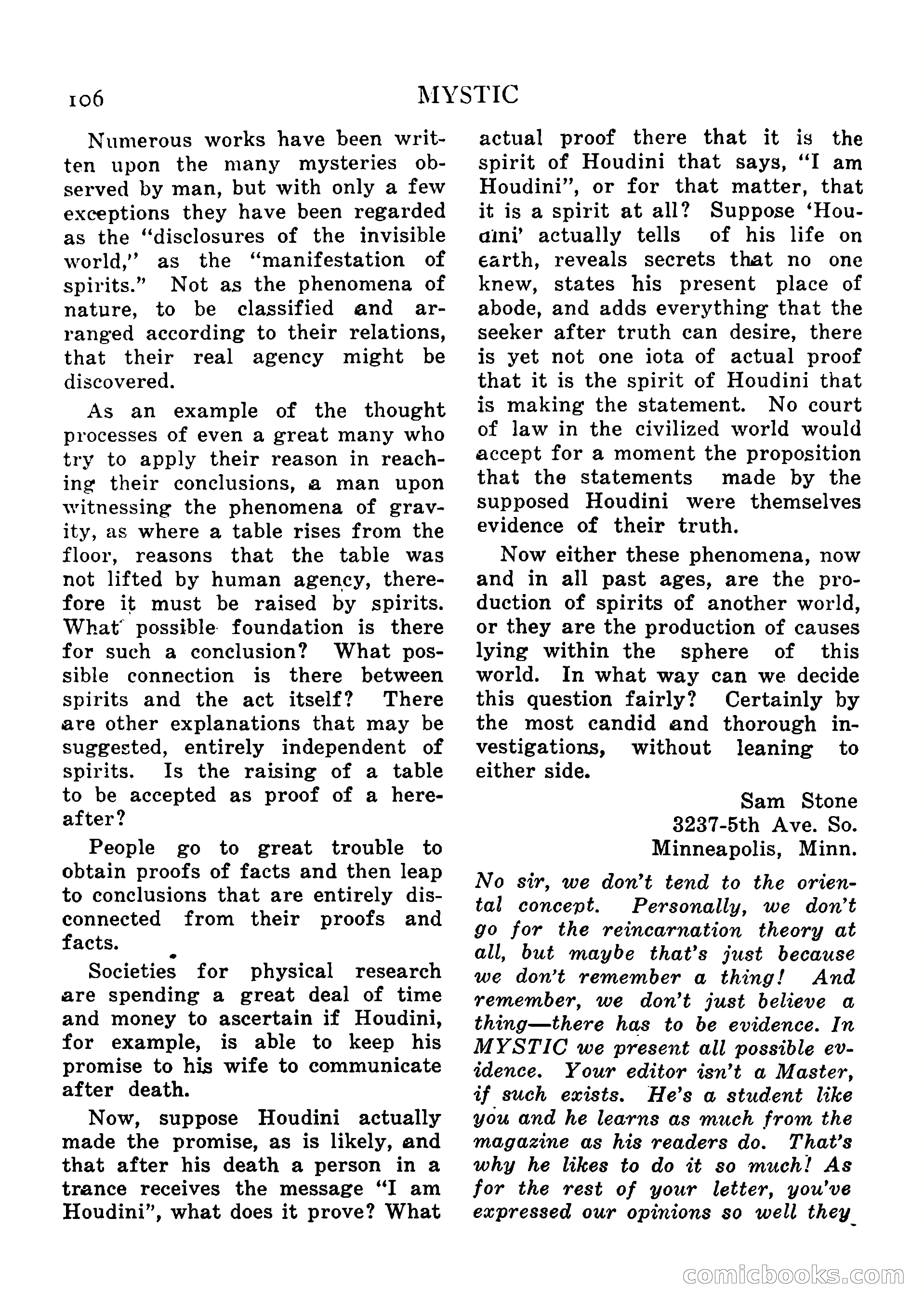 Mystic Magazine, August 1954 — page 106 of 133