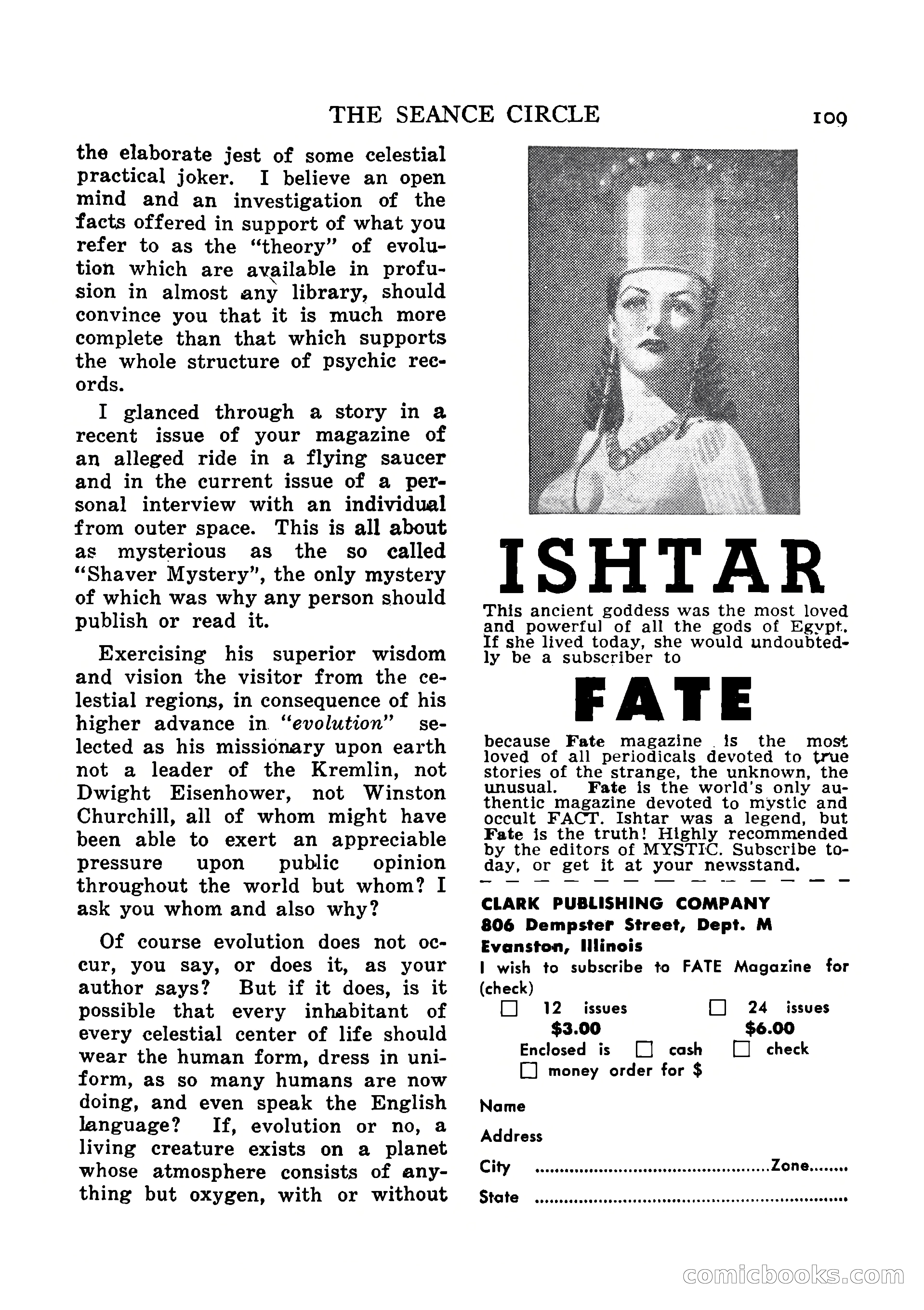 Mystic Magazine, August 1954 — page 109 of 133