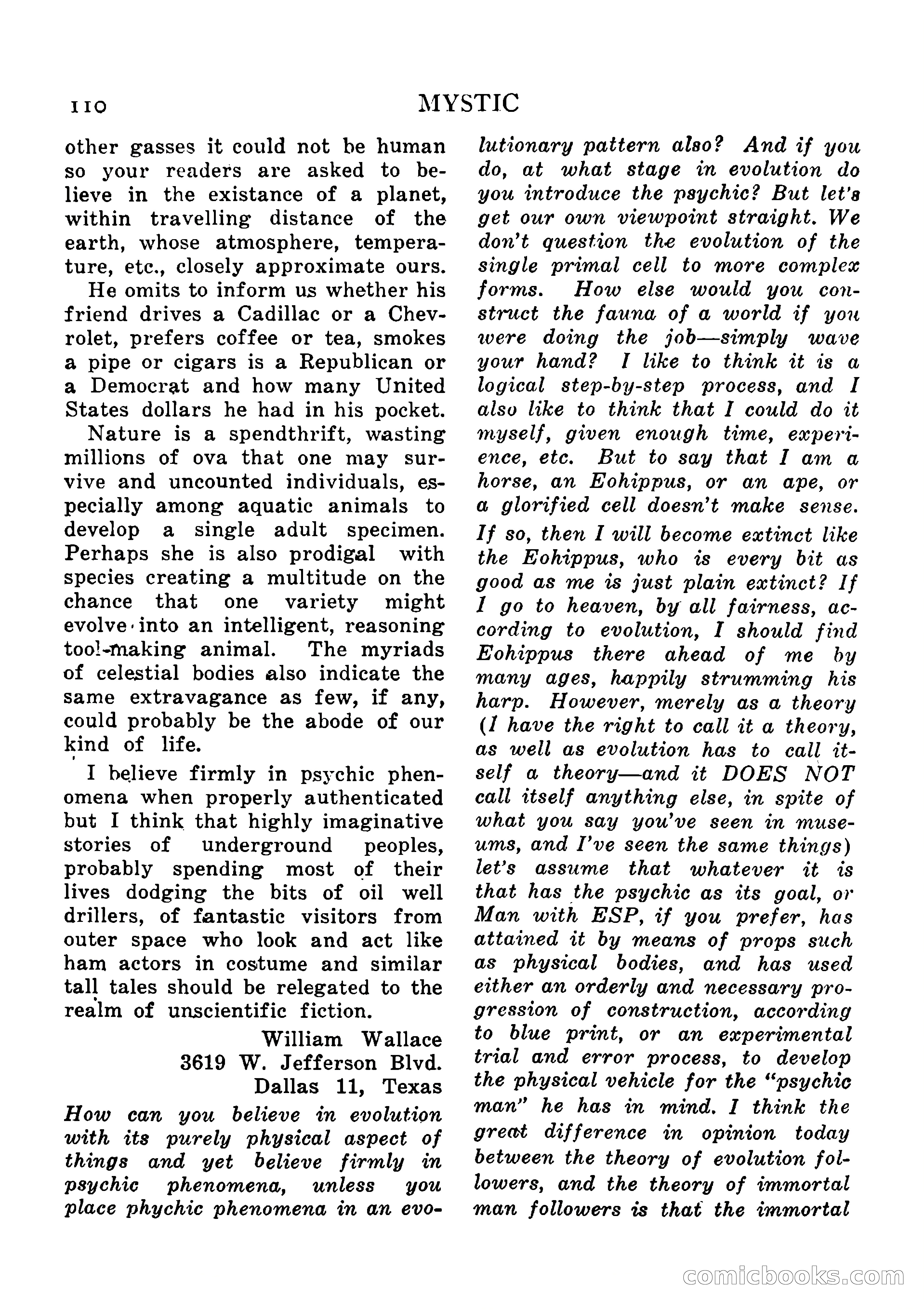 Mystic Magazine, August 1954 — page 110 of 133