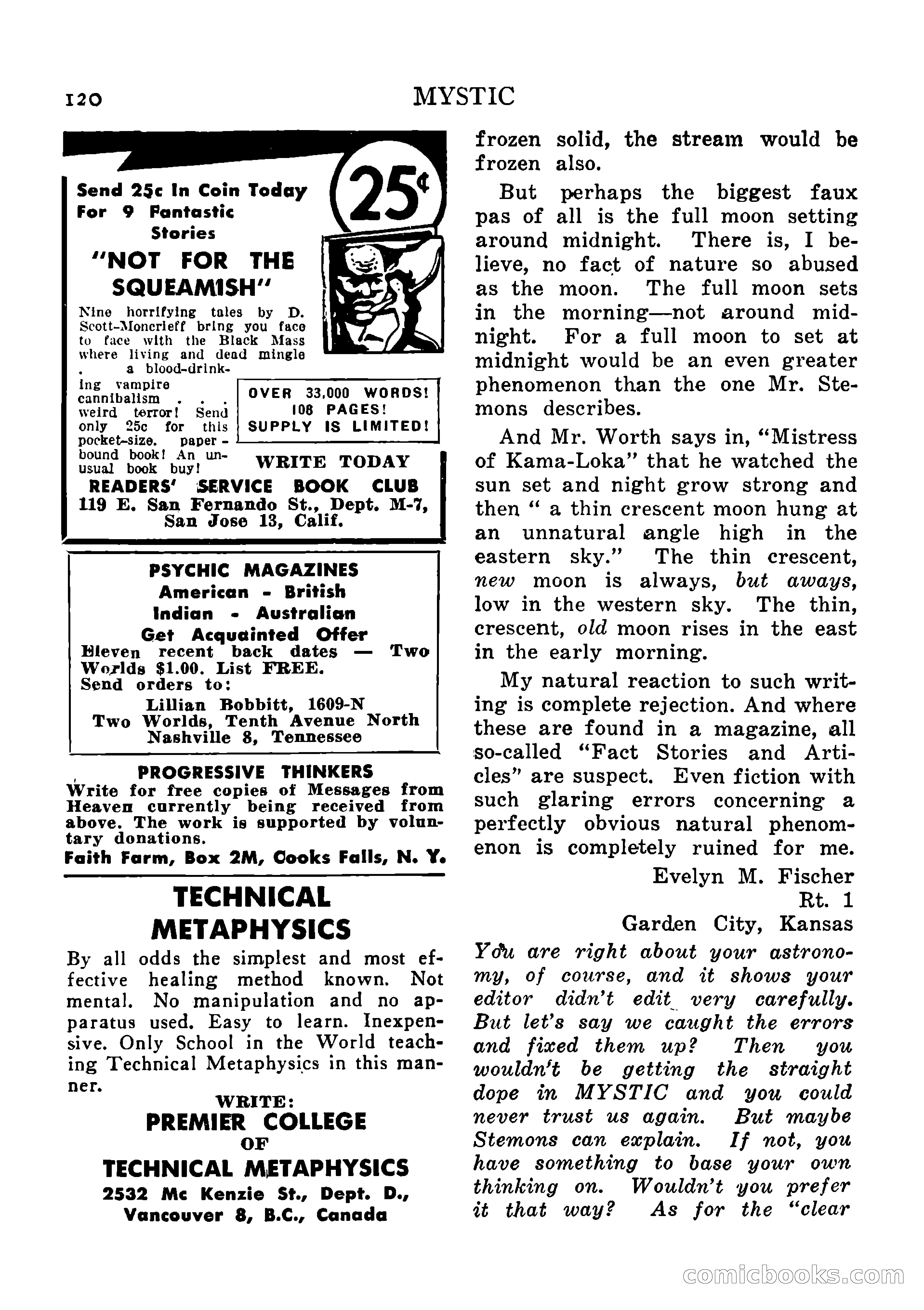 Mystic Magazine, August 1954 — page 120 of 133