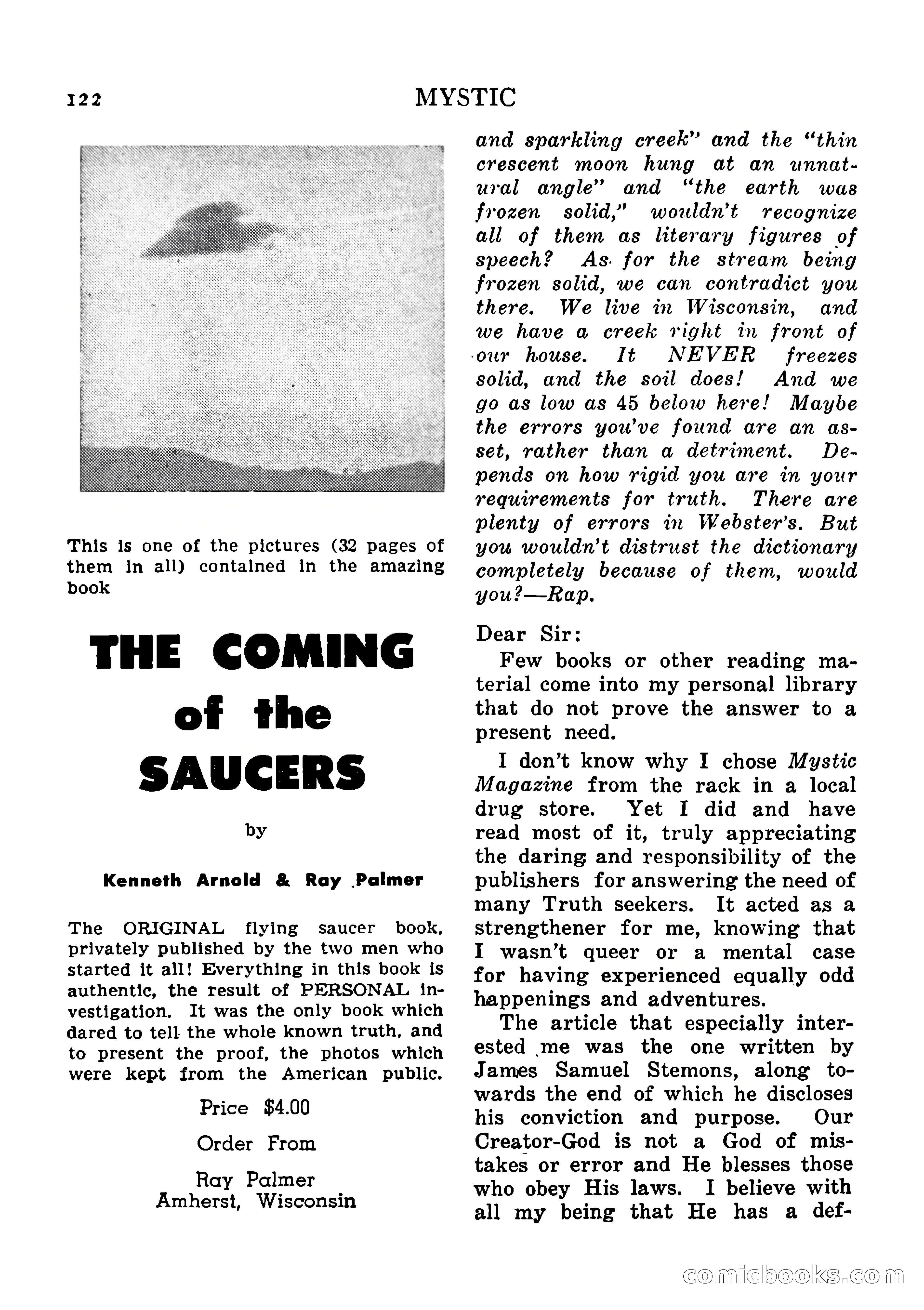 Mystic Magazine, August 1954 — page 122 of 133