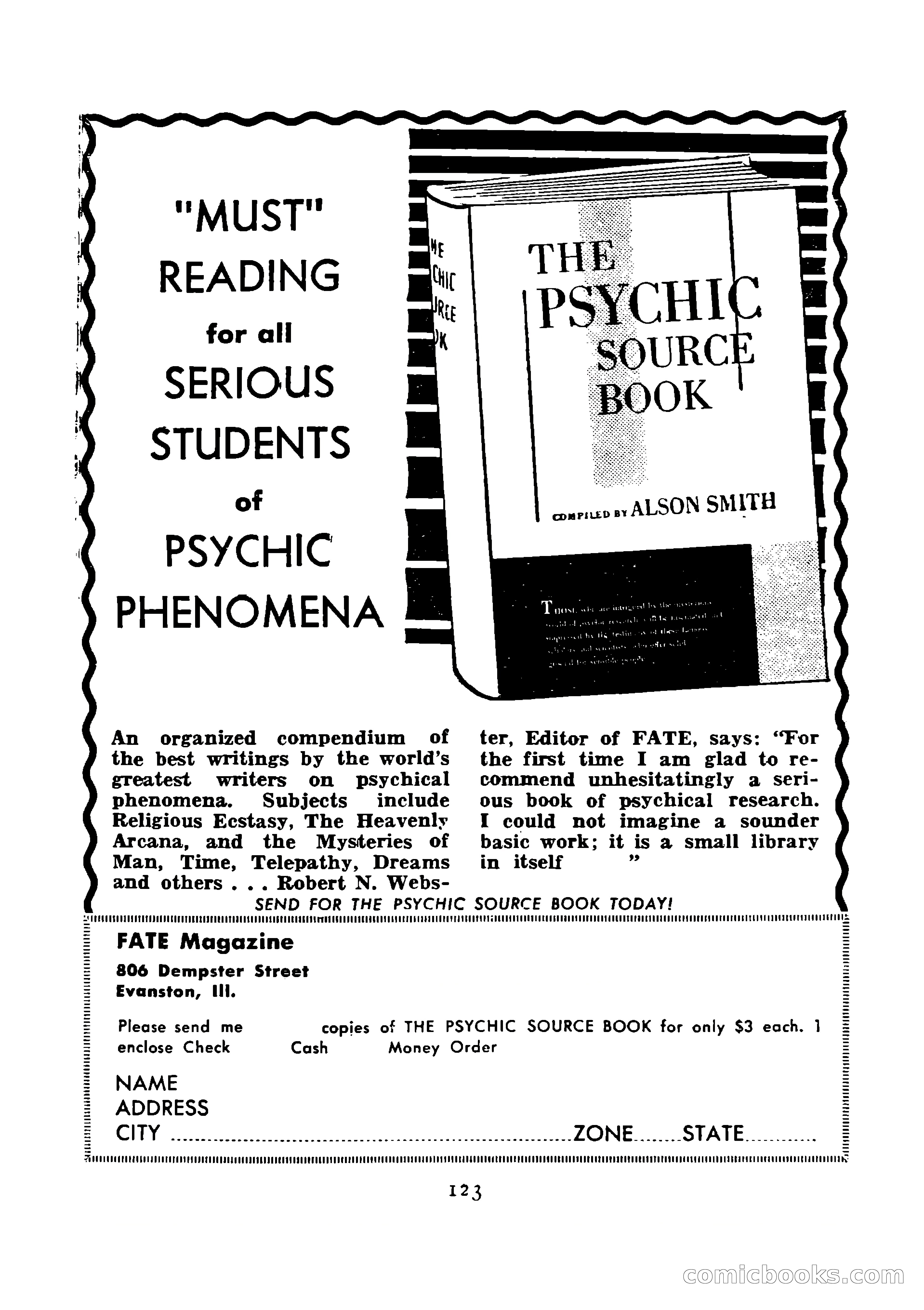 Mystic Magazine, August 1954 — page 123 of 133