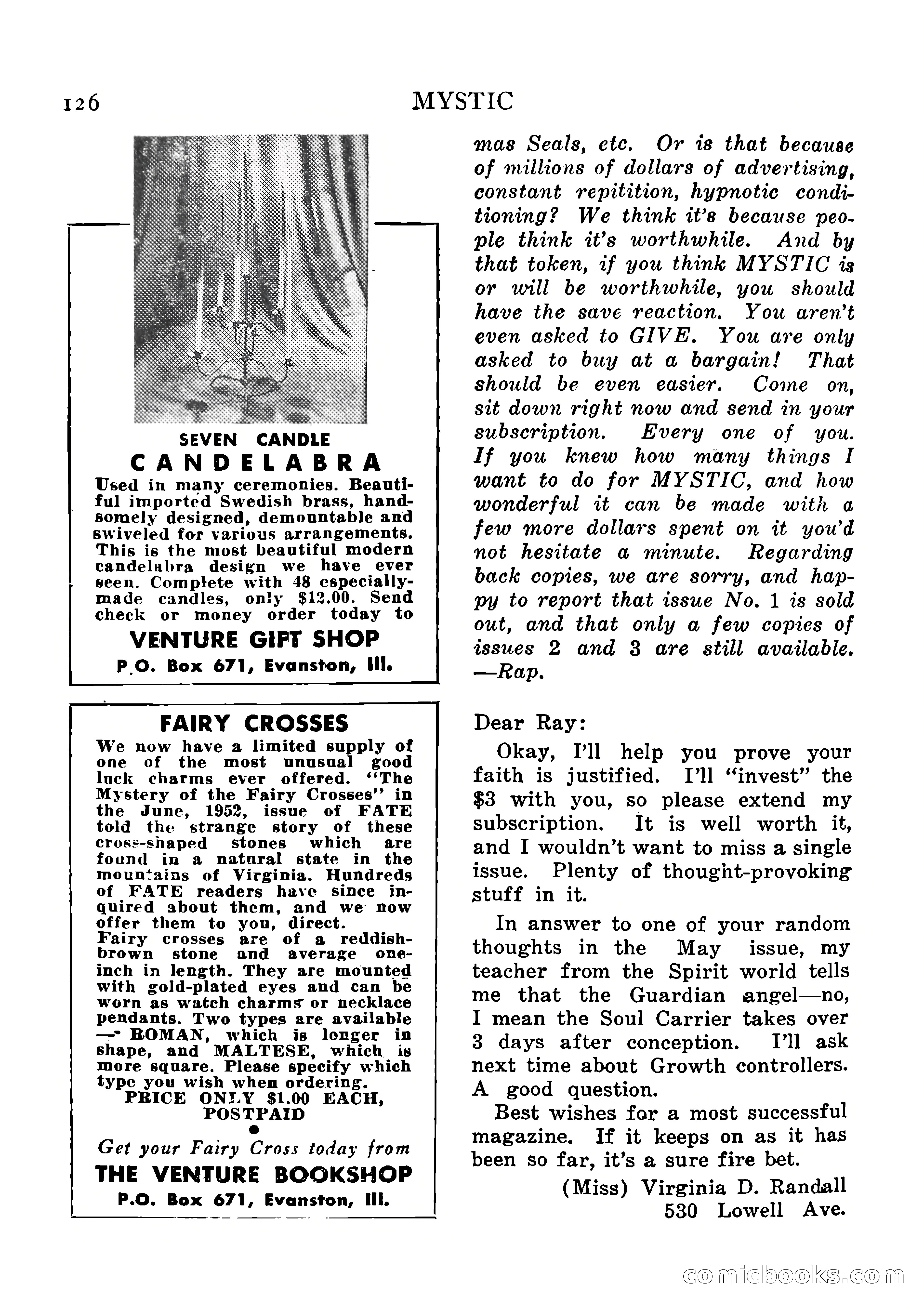 Mystic Magazine, August 1954 — page 126 of 133