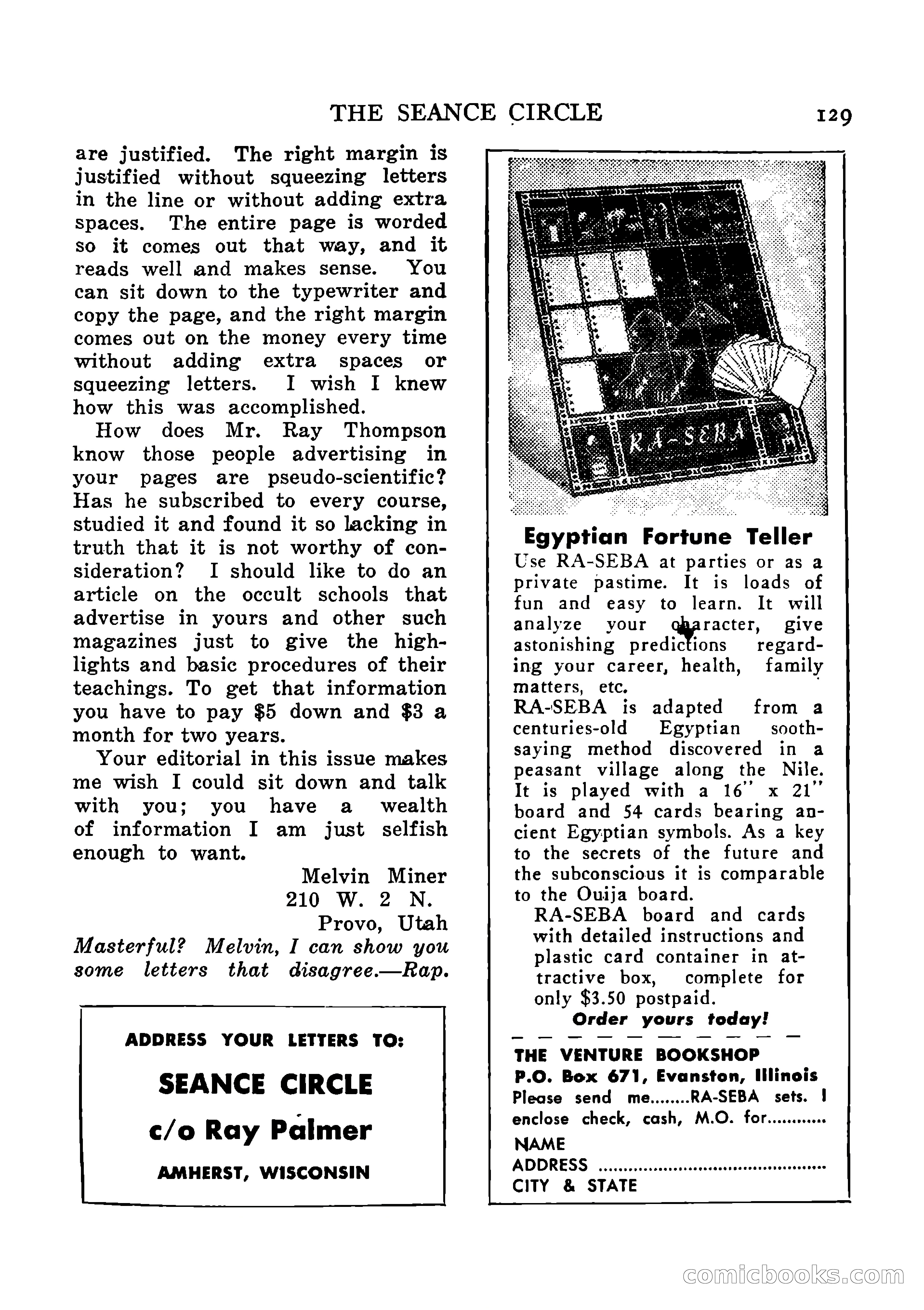 Mystic Magazine, August 1954 — page 129 of 133