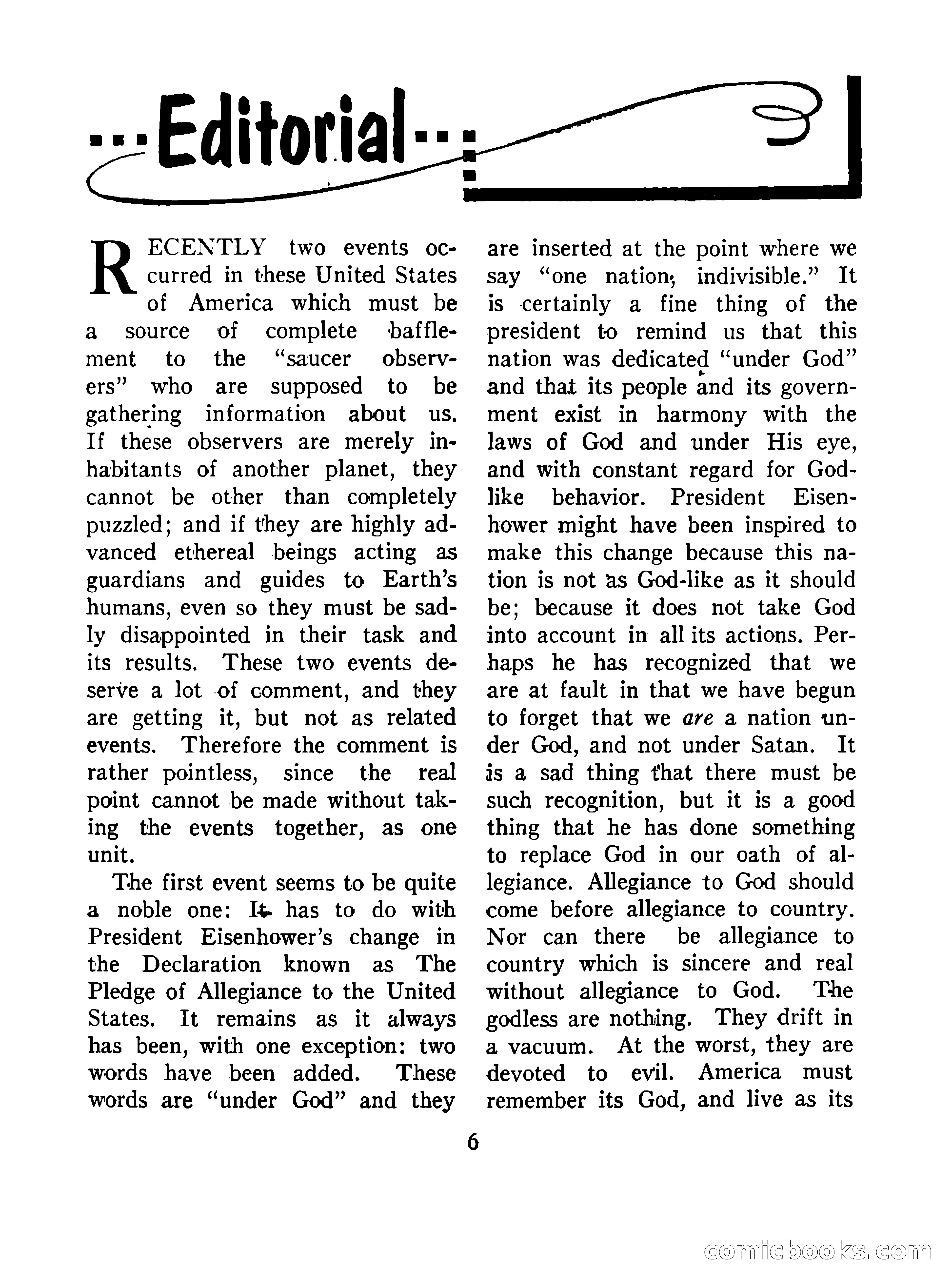 Mystic Magazine, October 1954 — page 6 of 133