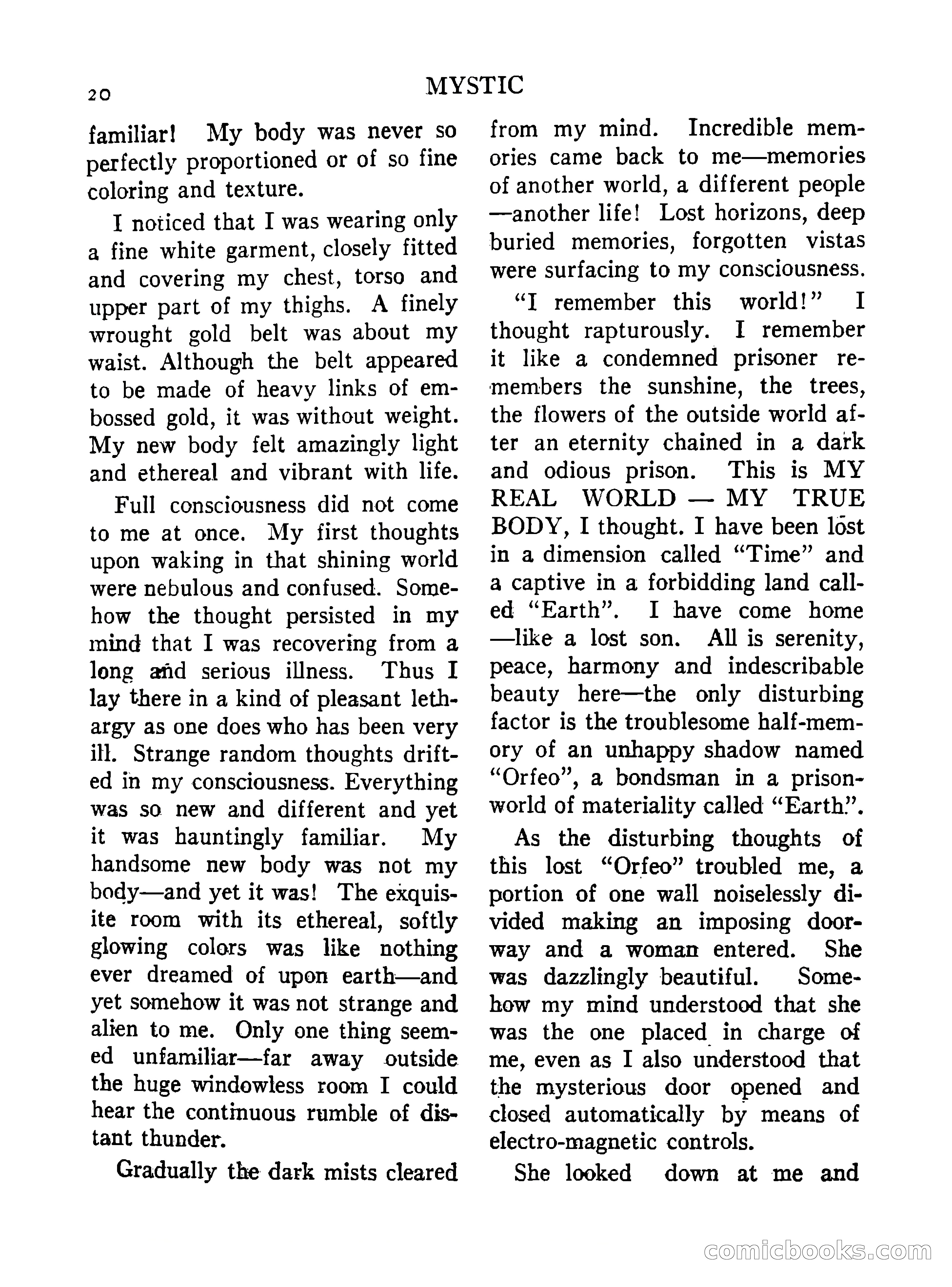 Mystic Magazine, October 1954 — page 20 of 133