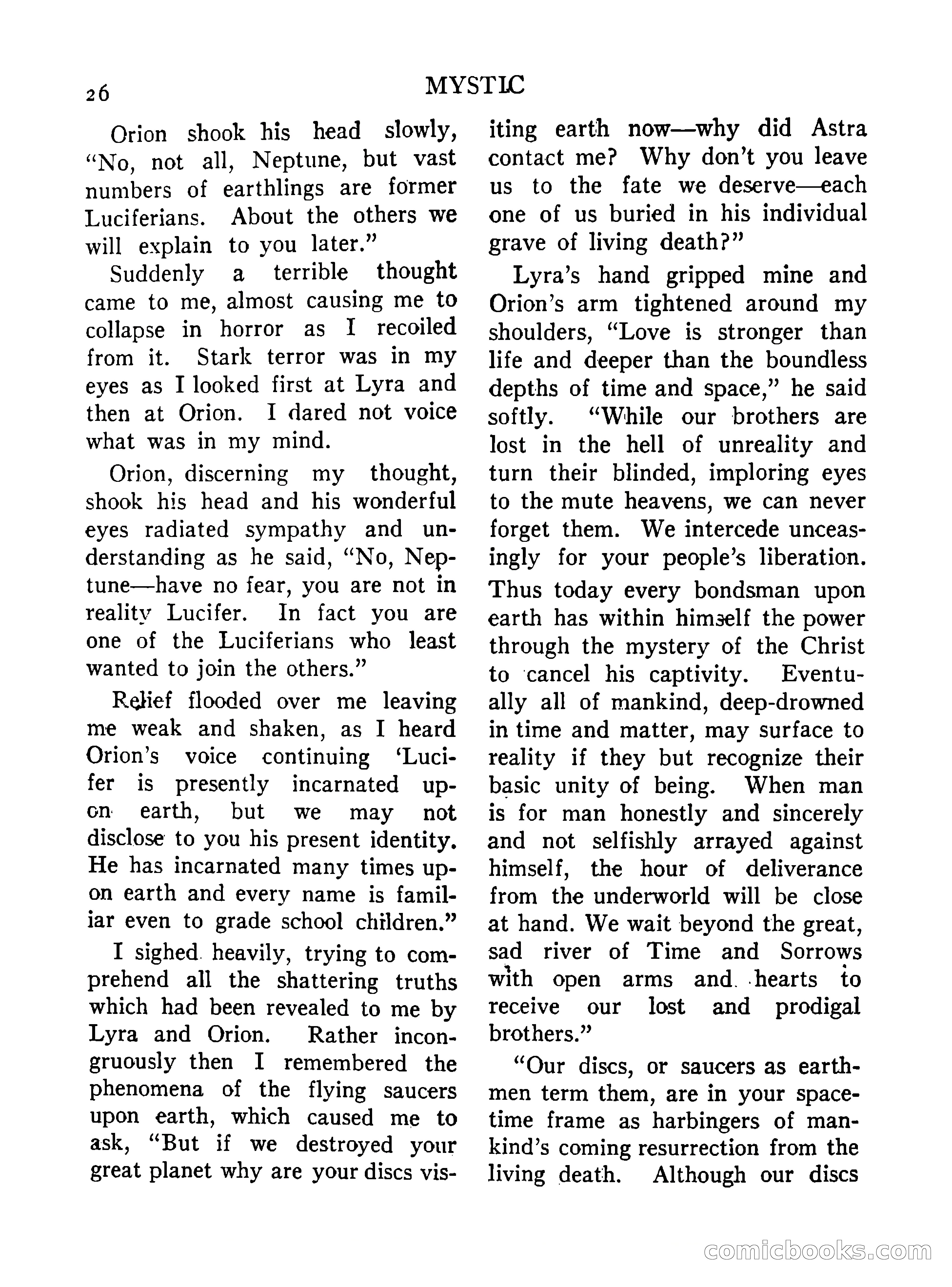 Mystic Magazine, October 1954 — page 26 of 133