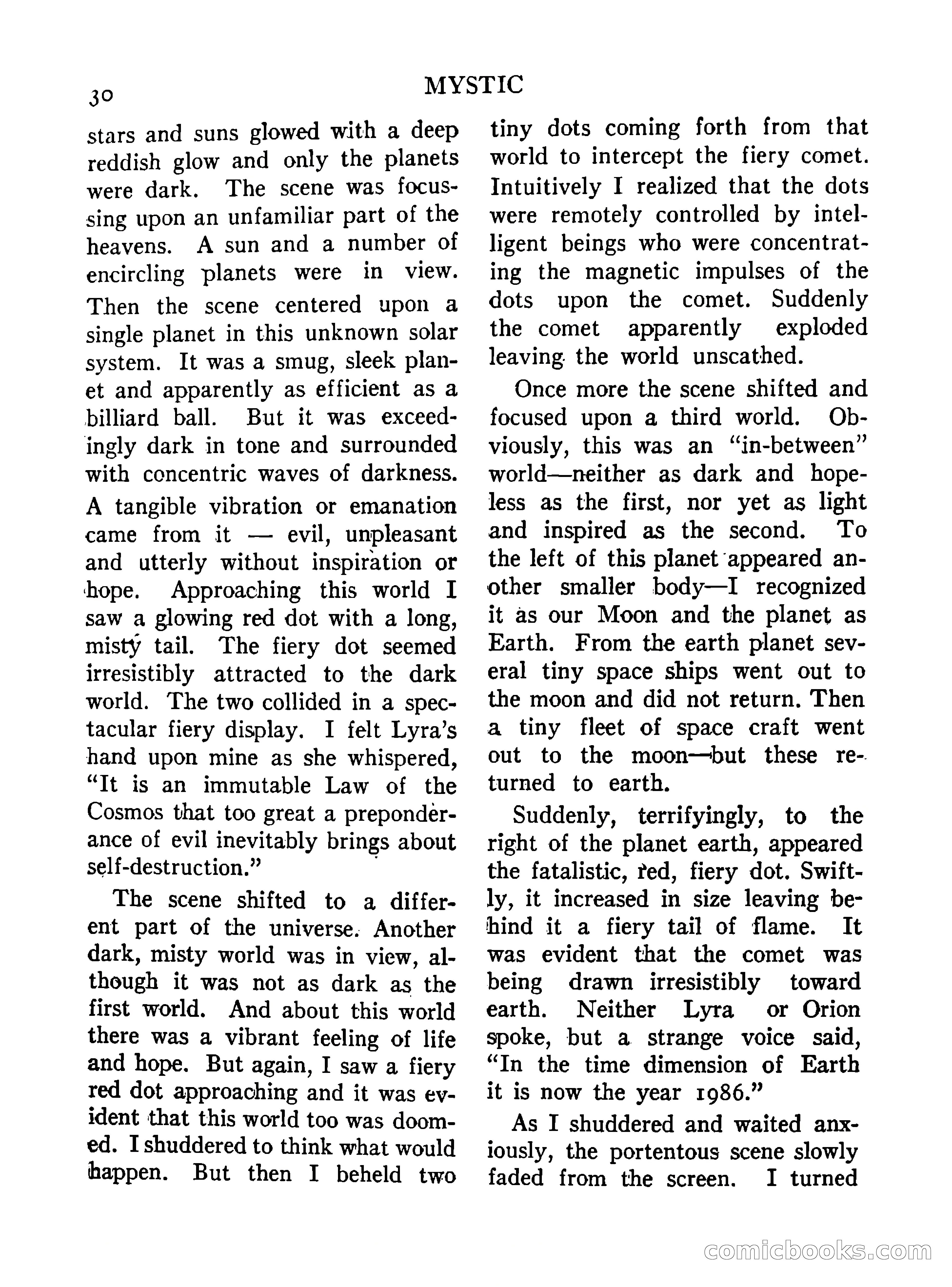 Mystic Magazine, October 1954 — page 30 of 133