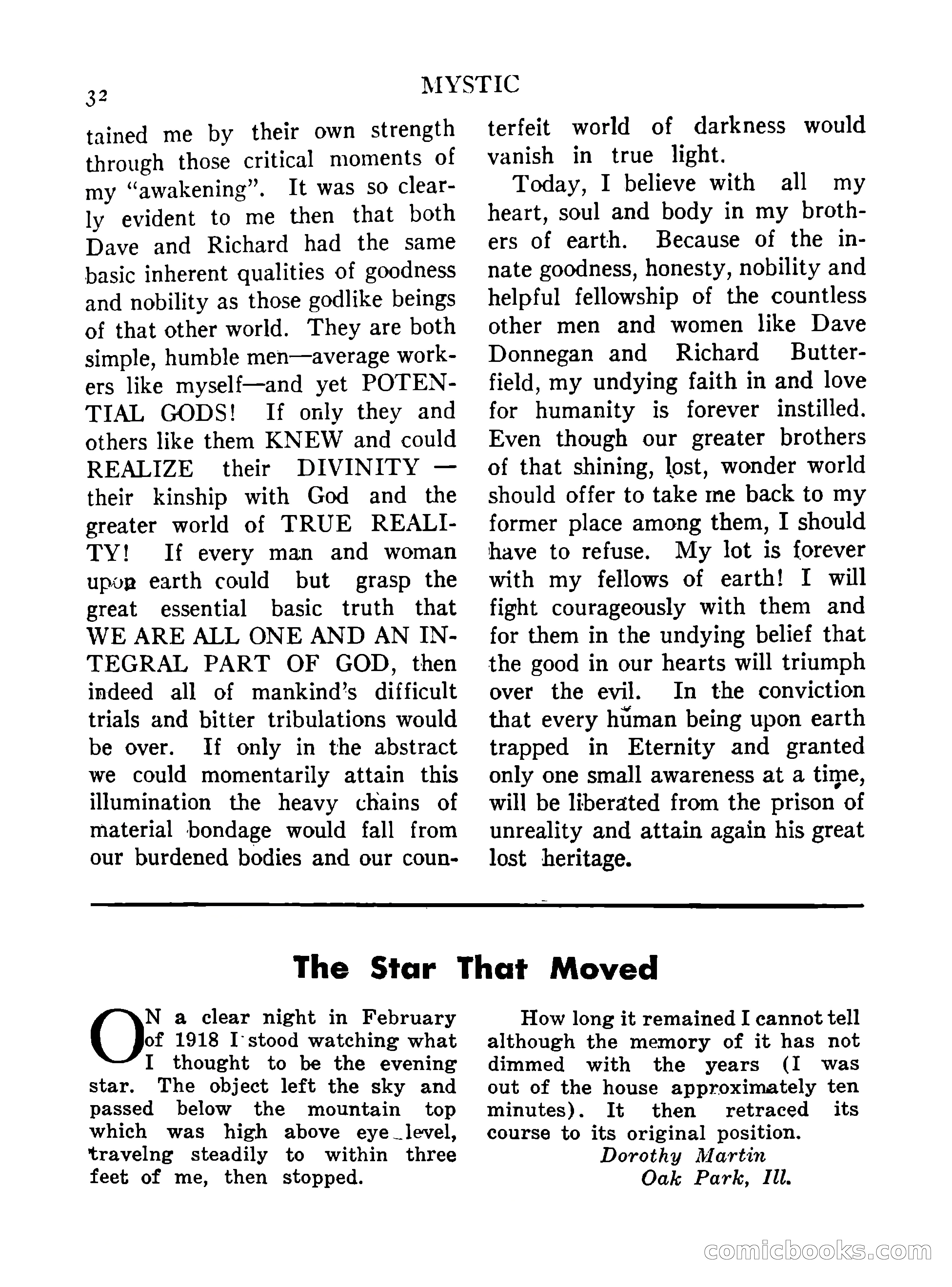 Mystic Magazine, October 1954 — page 32 of 133