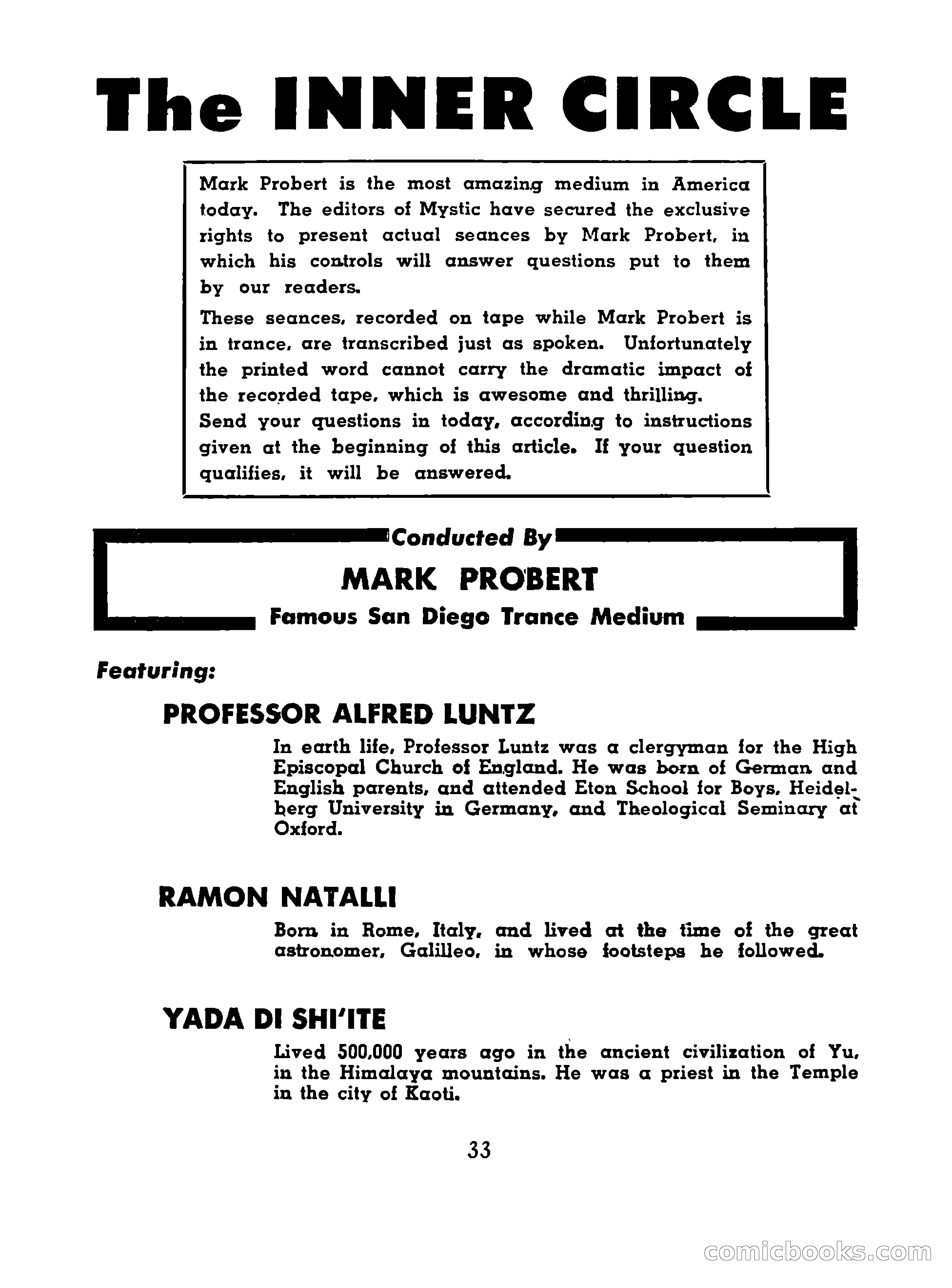 Mystic Magazine, October 1954 — page 33 of 133