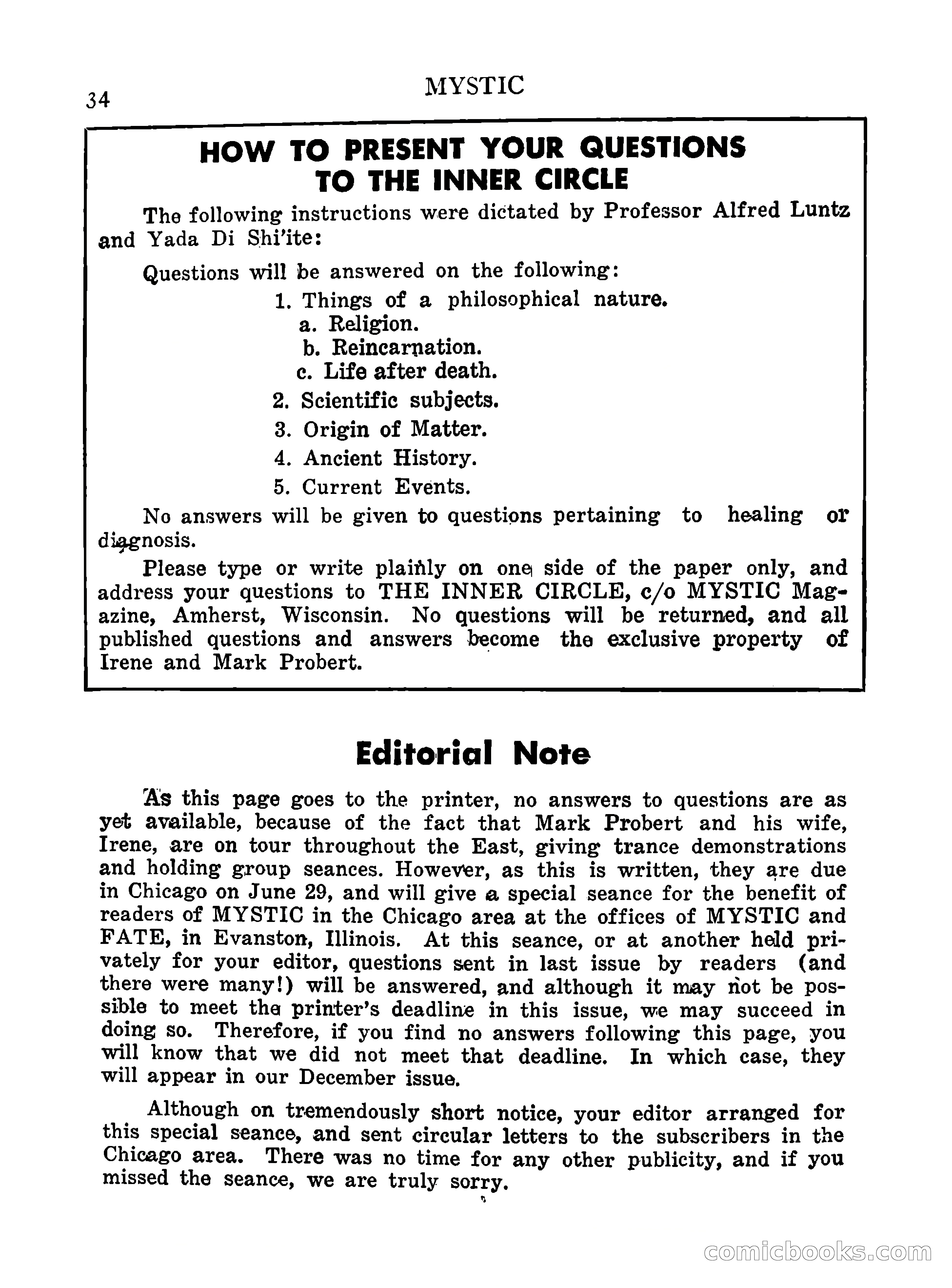 Mystic Magazine, October 1954 — page 34 of 133
