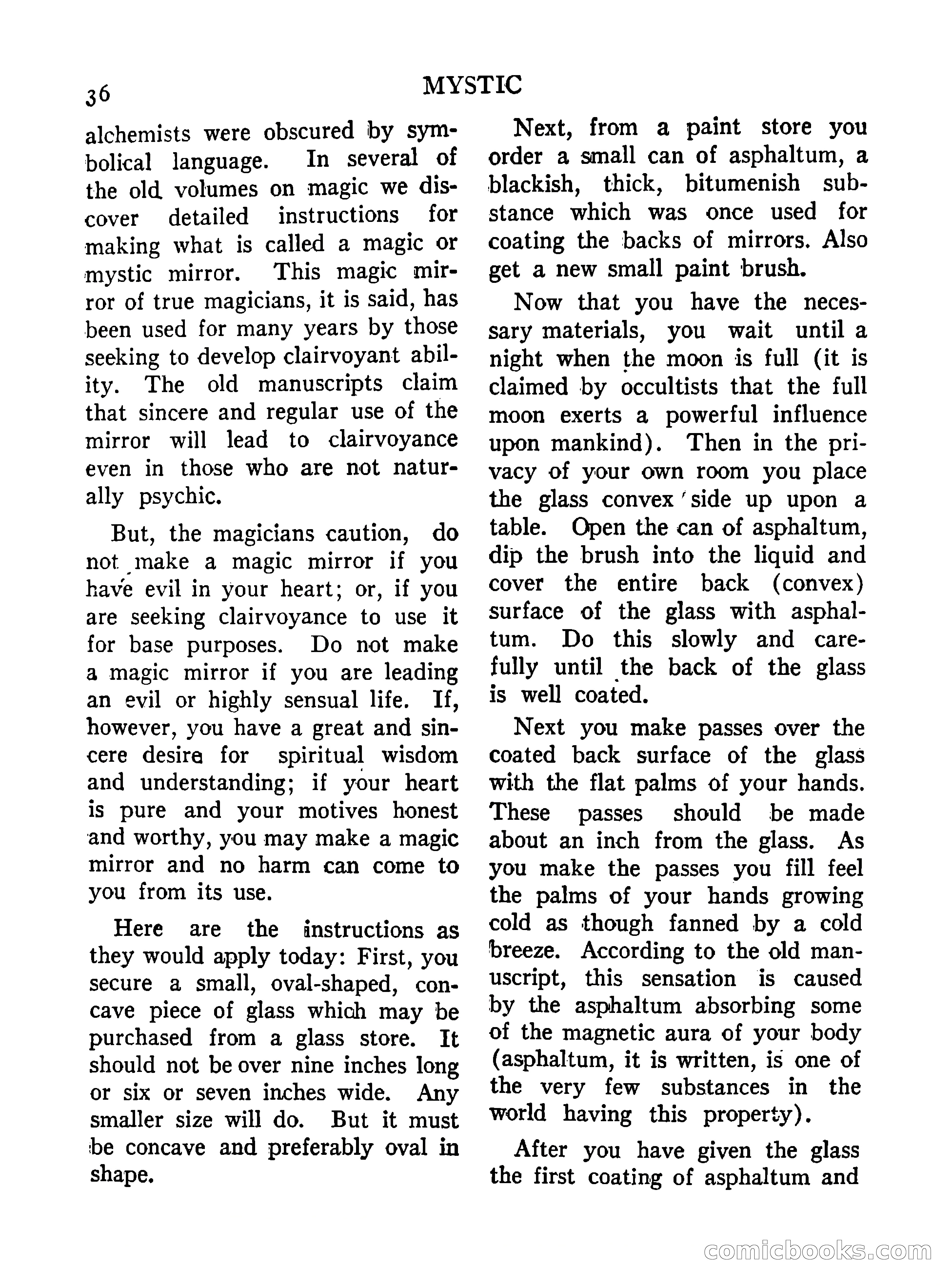 Mystic Magazine, October 1954 — page 36 of 133