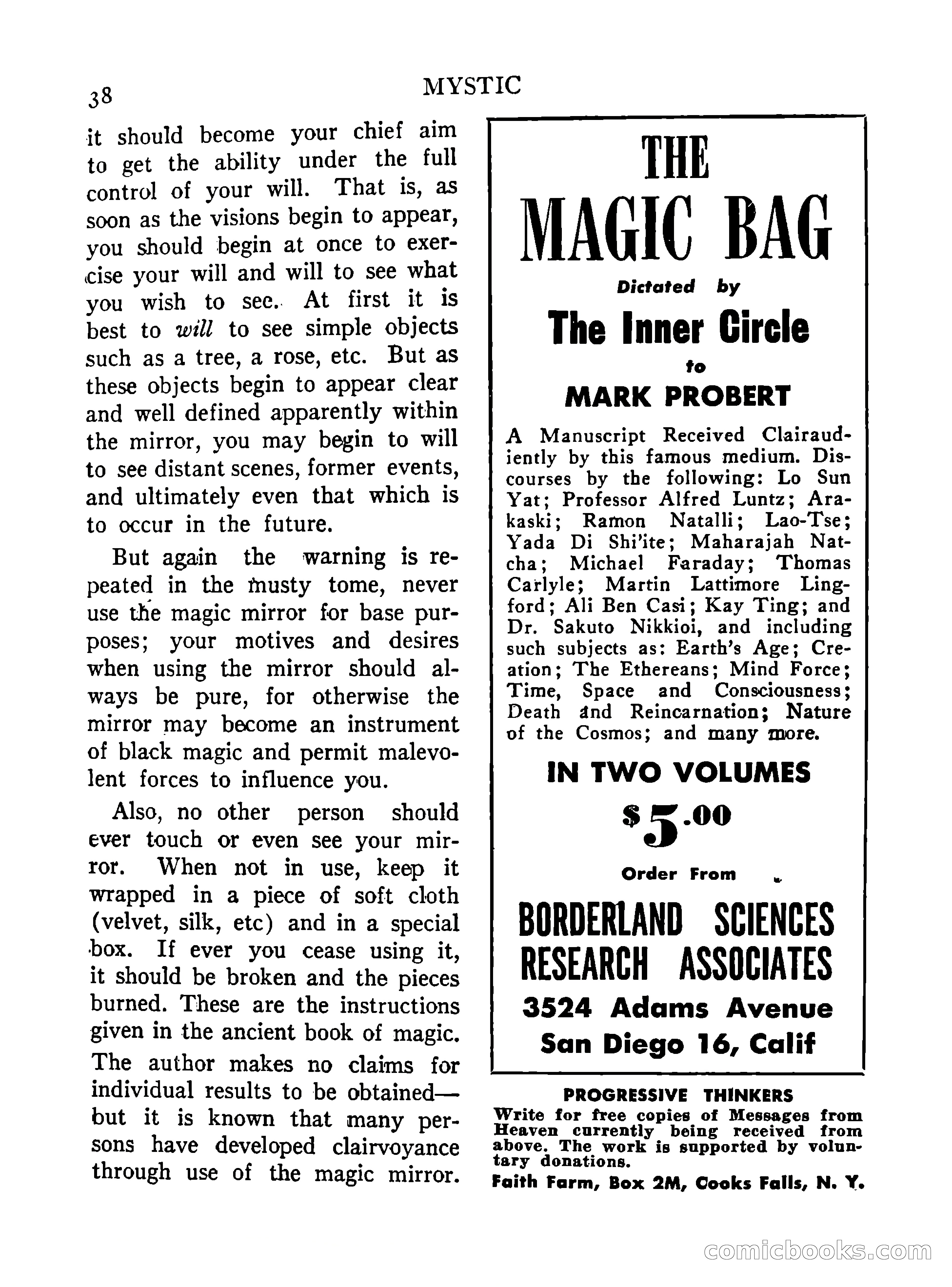 Mystic Magazine, October 1954 — page 38 of 133