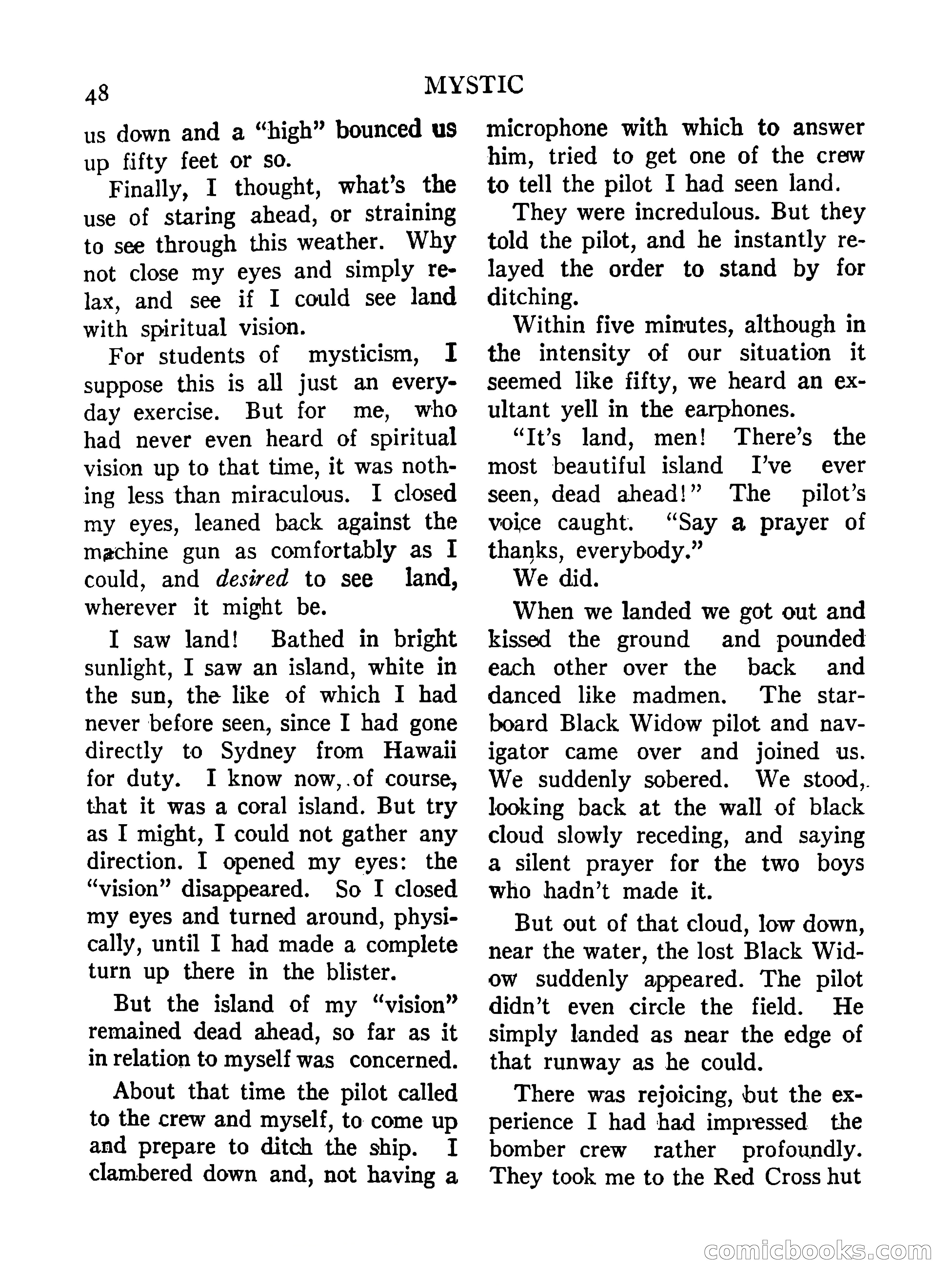 Mystic Magazine, October 1954 — page 48 of 133