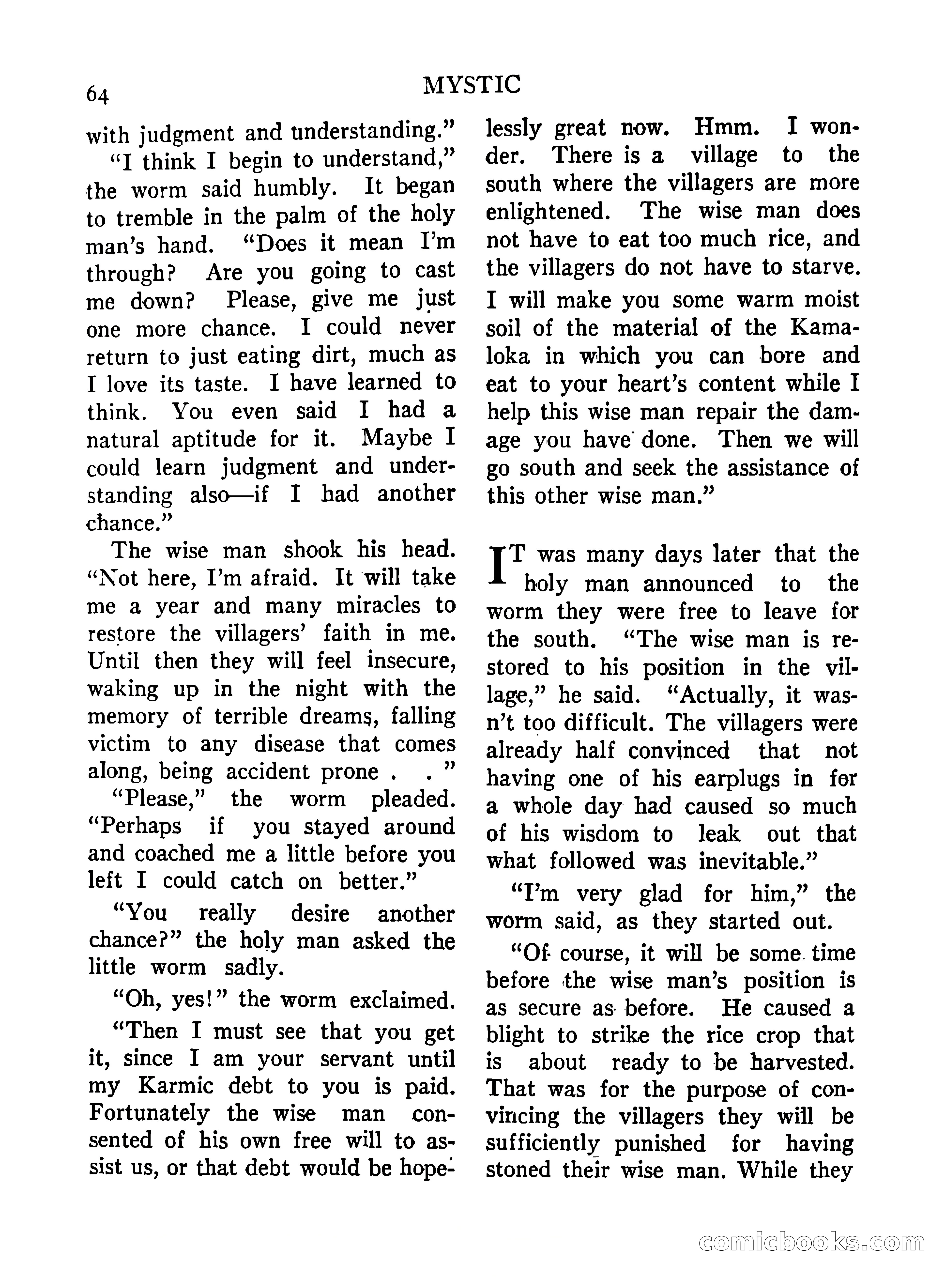 Mystic Magazine, October 1954 — page 64 of 133