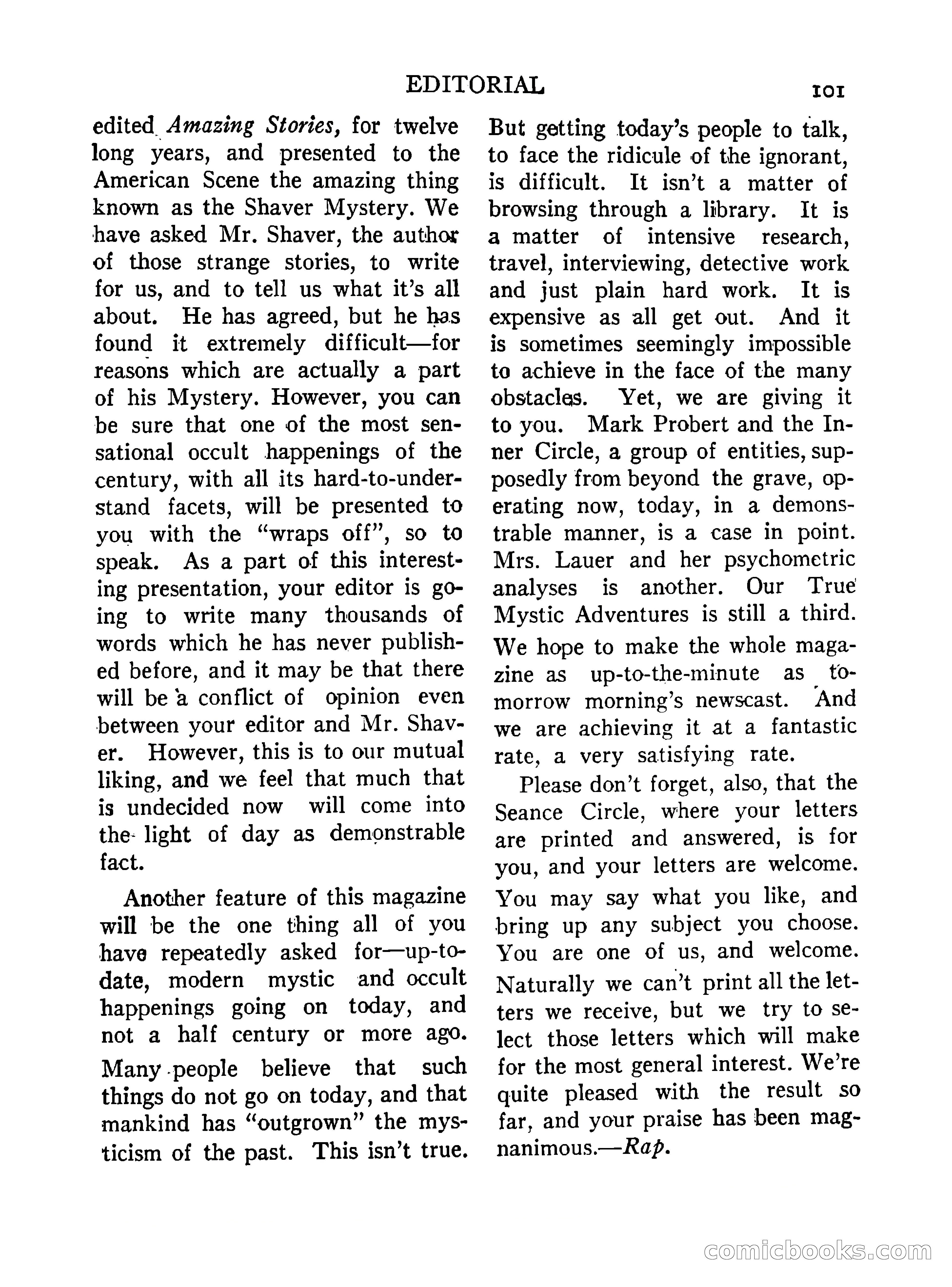 Mystic Magazine, October 1954 — page 101 of 133