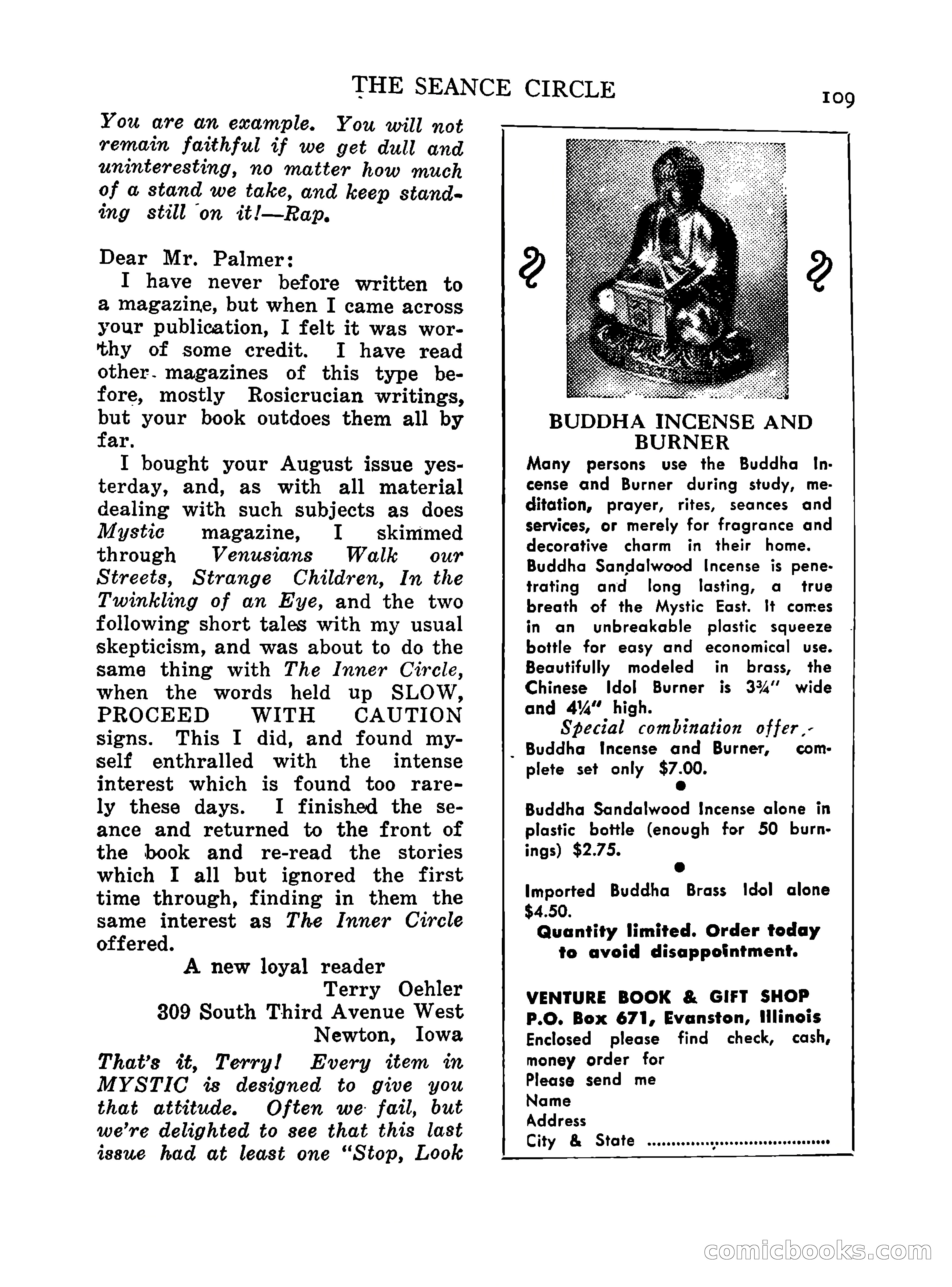 Mystic Magazine, October 1954 — page 109 of 133