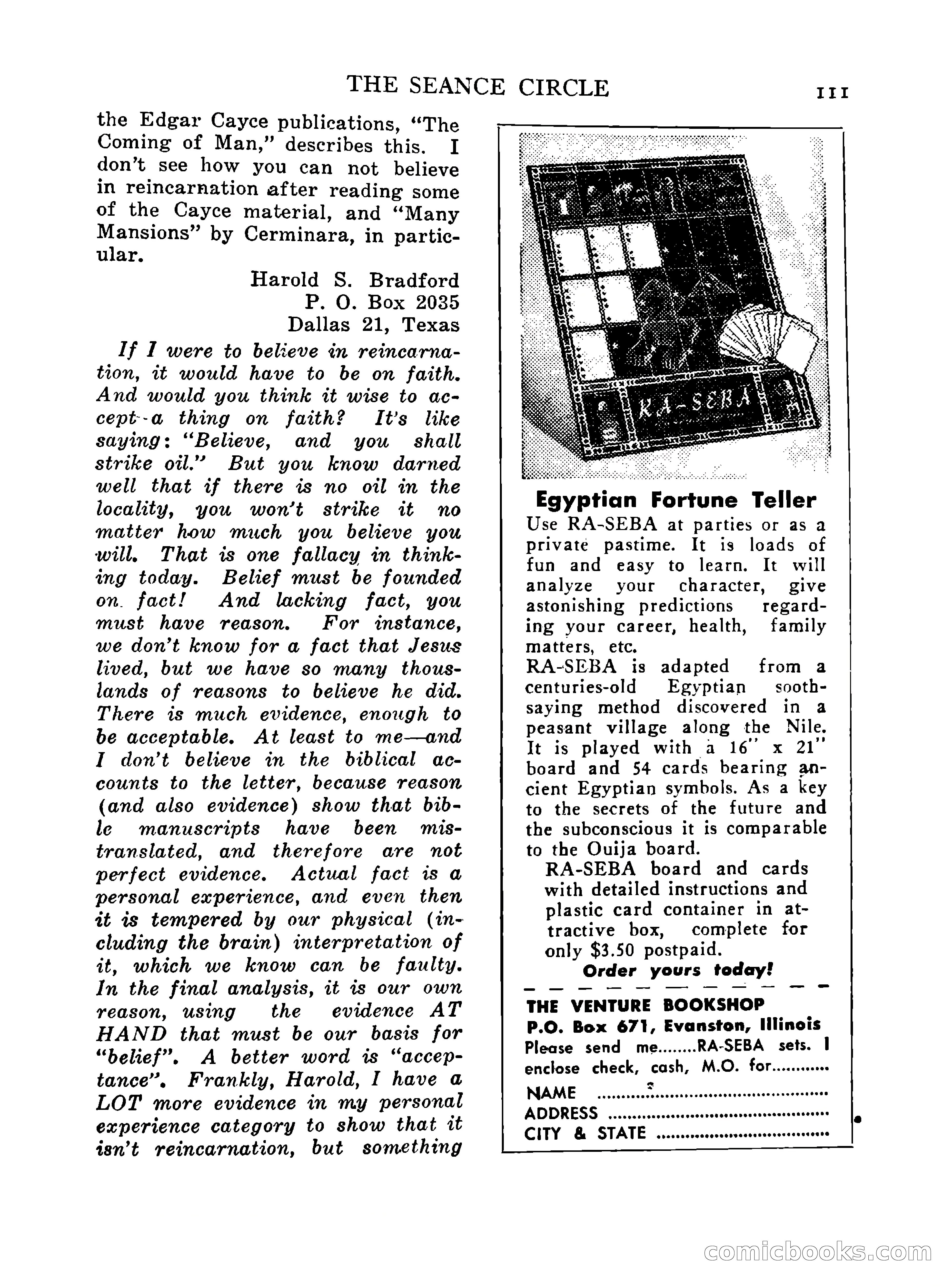 Mystic Magazine, October 1954 — page 111 of 133