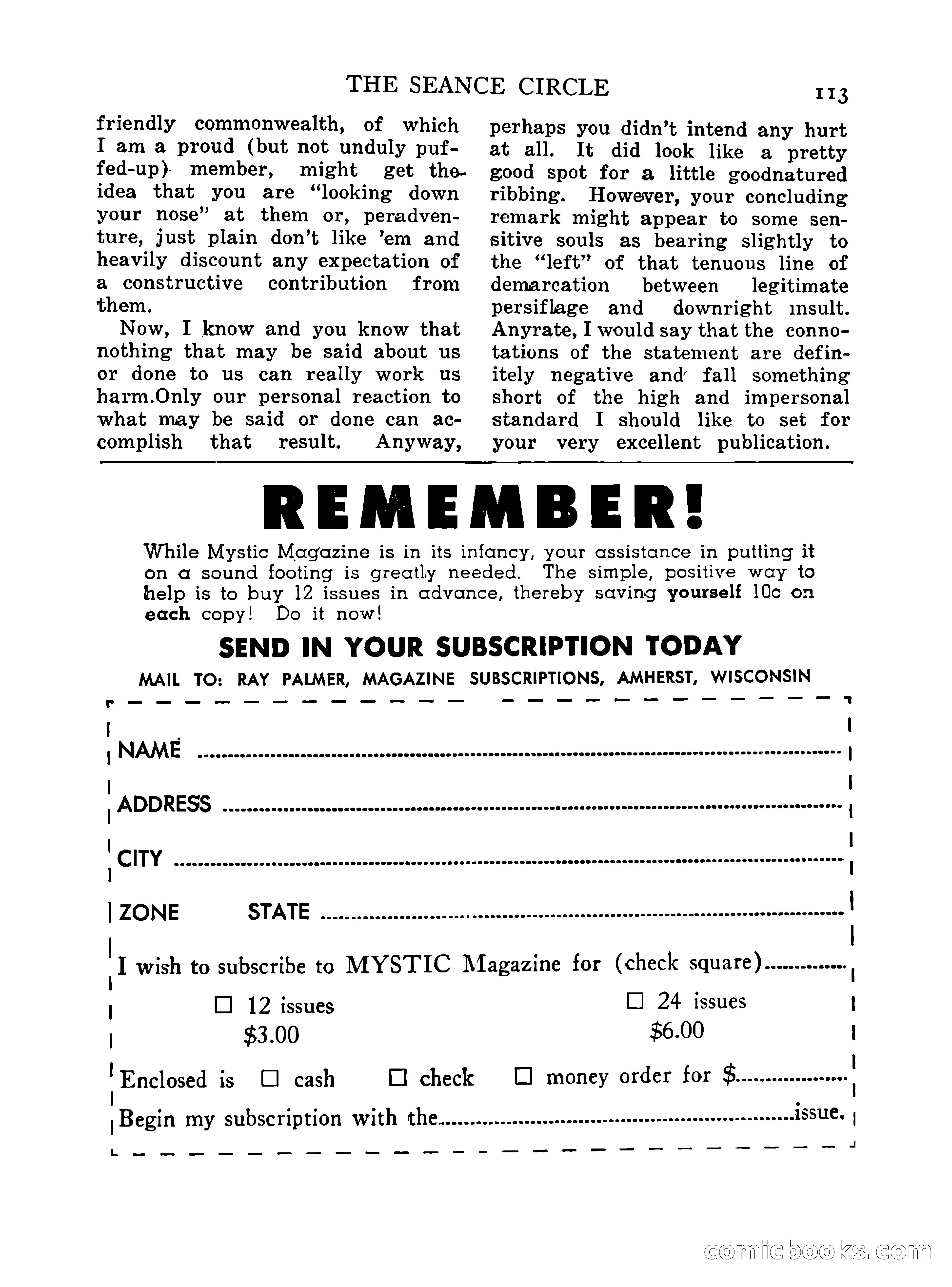 Mystic Magazine, October 1954 — page 113 of 133