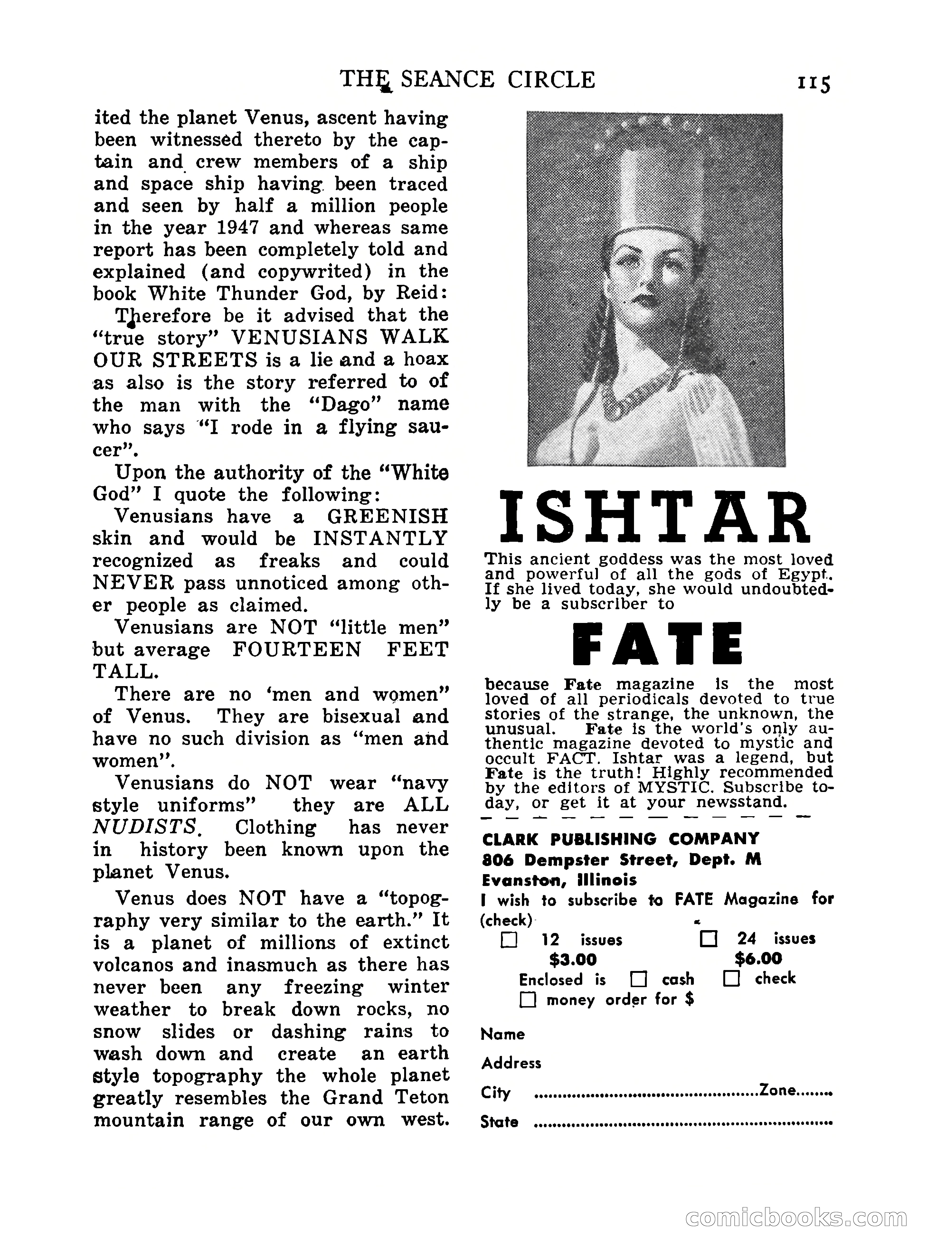 Mystic Magazine, October 1954 — page 115 of 133