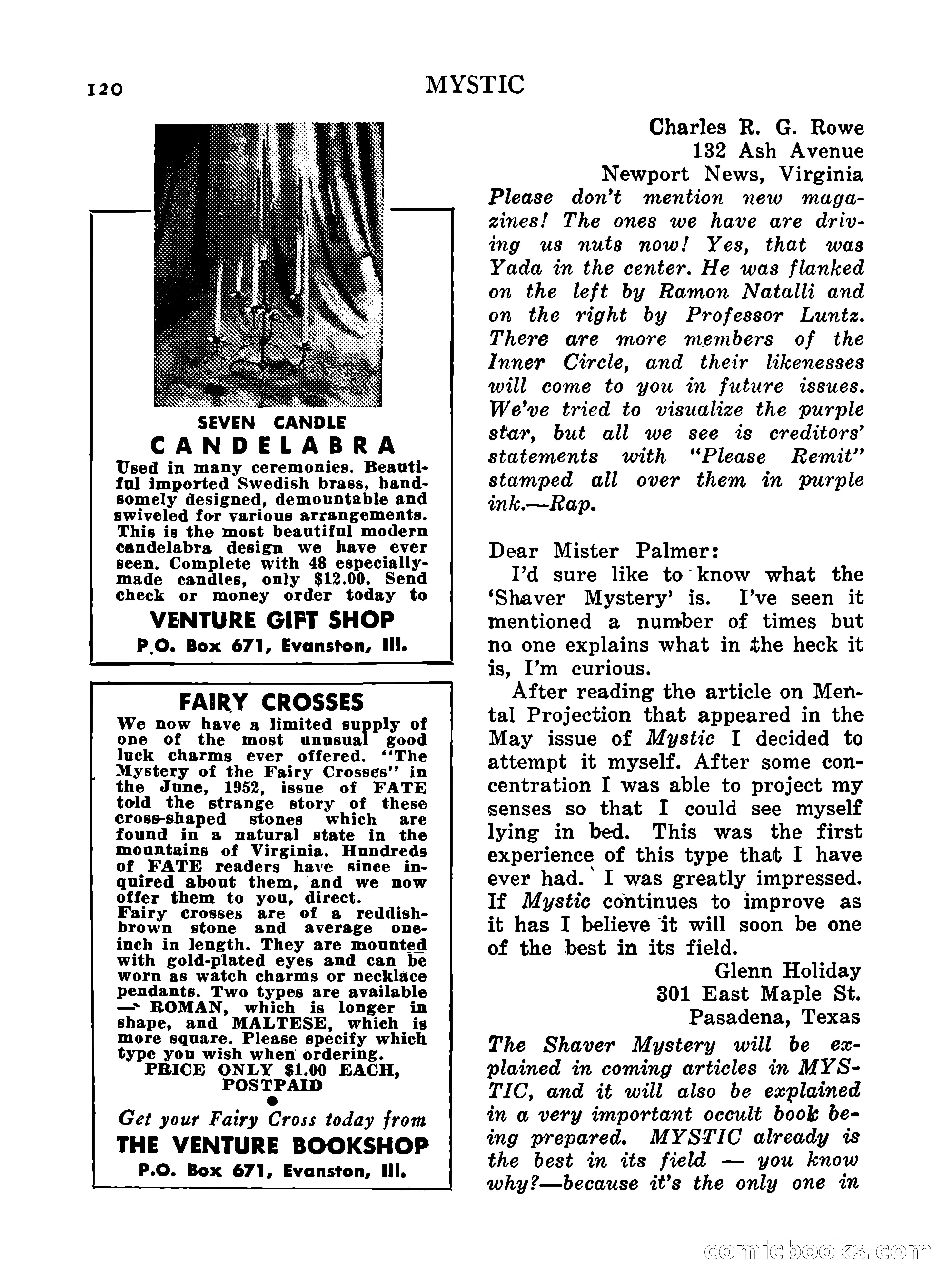 Mystic Magazine, October 1954 — page 120 of 133
